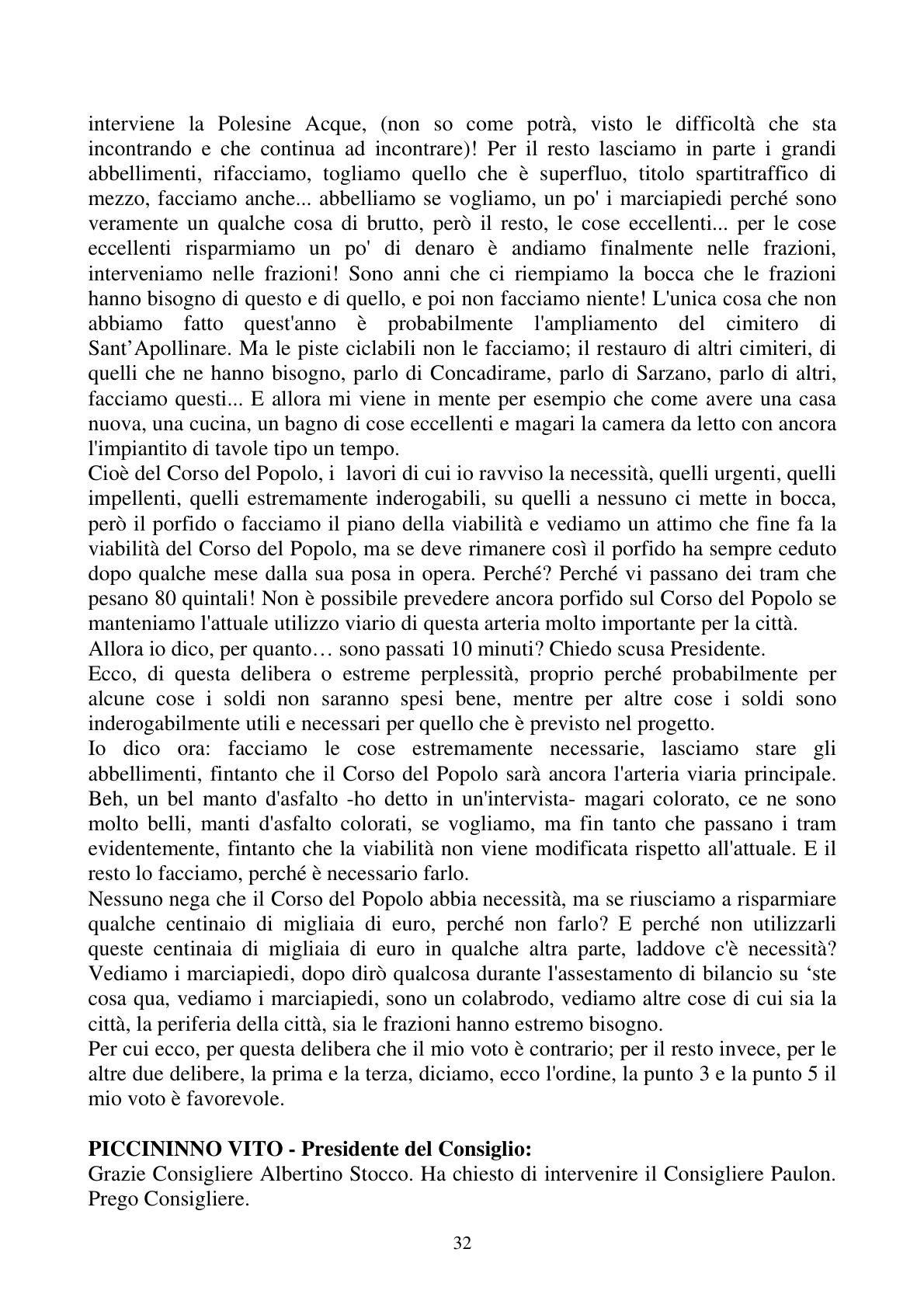 Pagina 32 del verbale