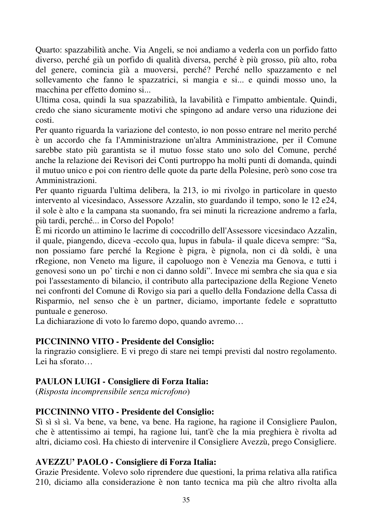 Pagina 35 del verbale