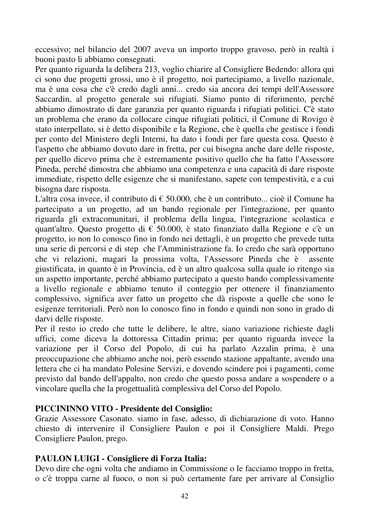 Pagina 42 del verbale