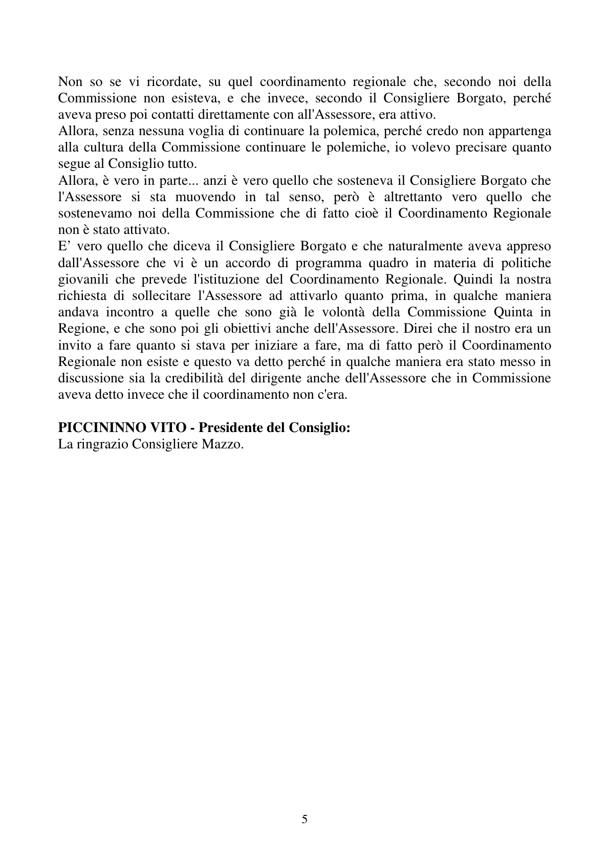 Pagina 5 del verbale
