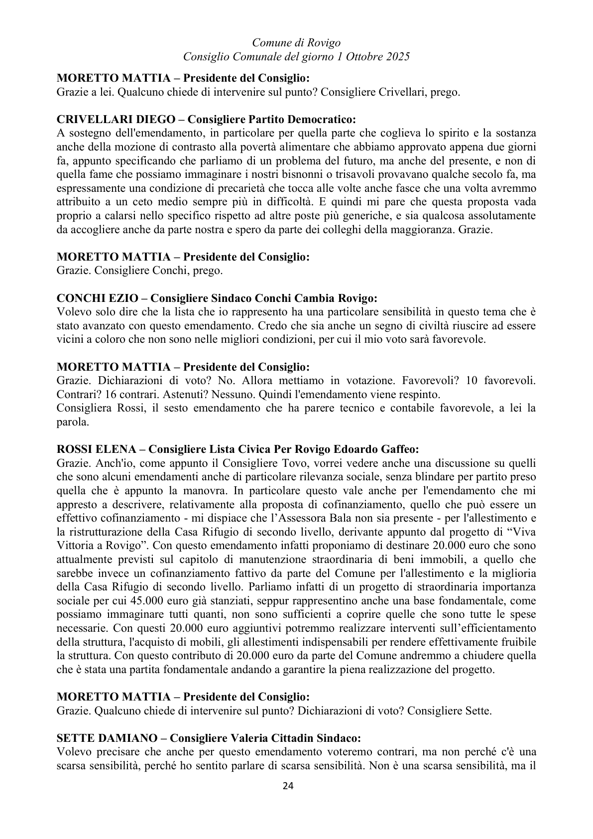 Pagina 24 del verbale