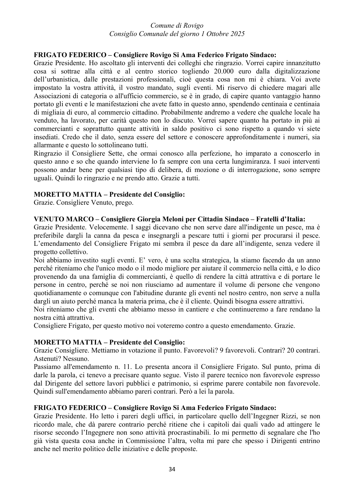 Pagina 34 del verbale