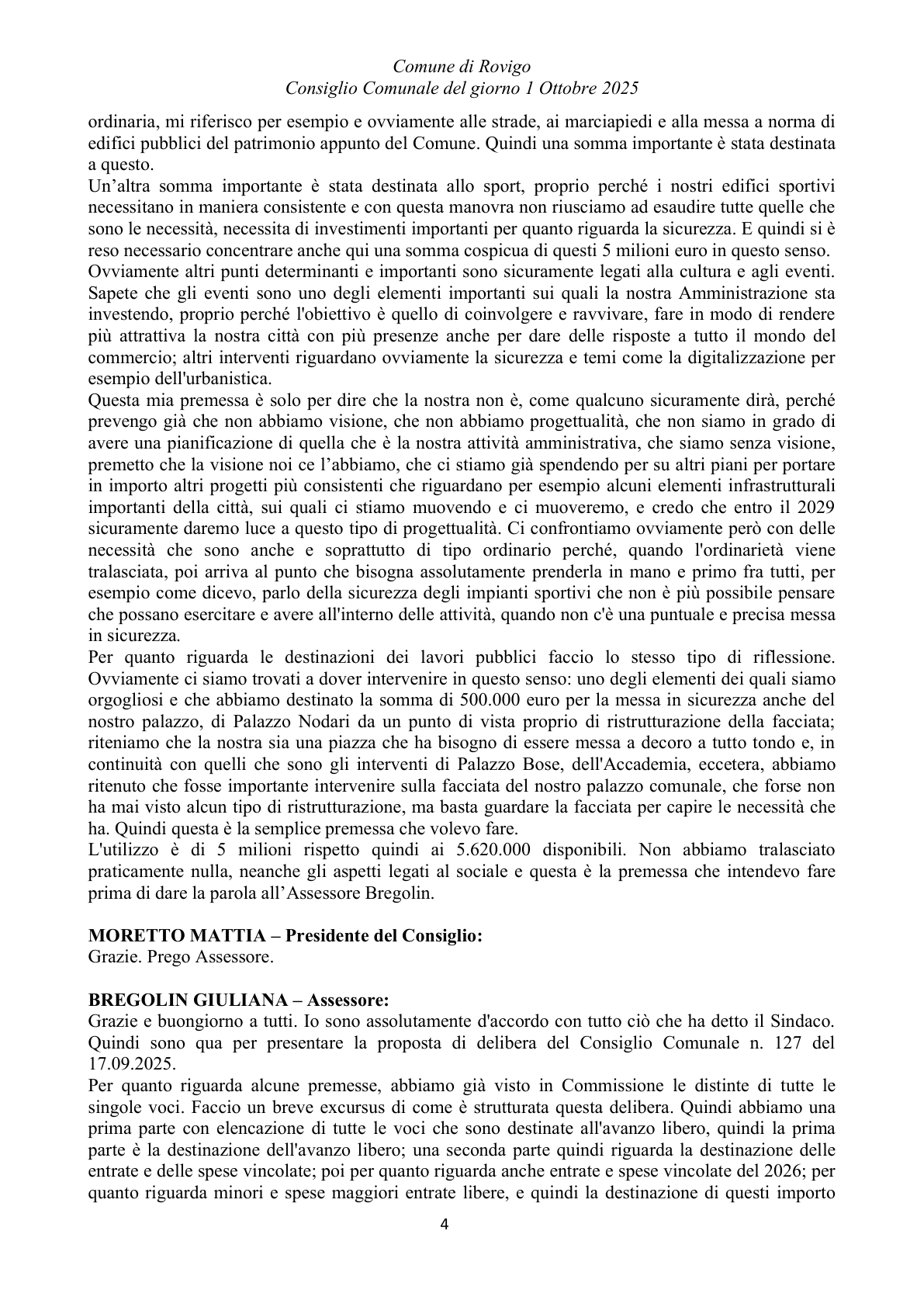 Pagina 4 del verbale