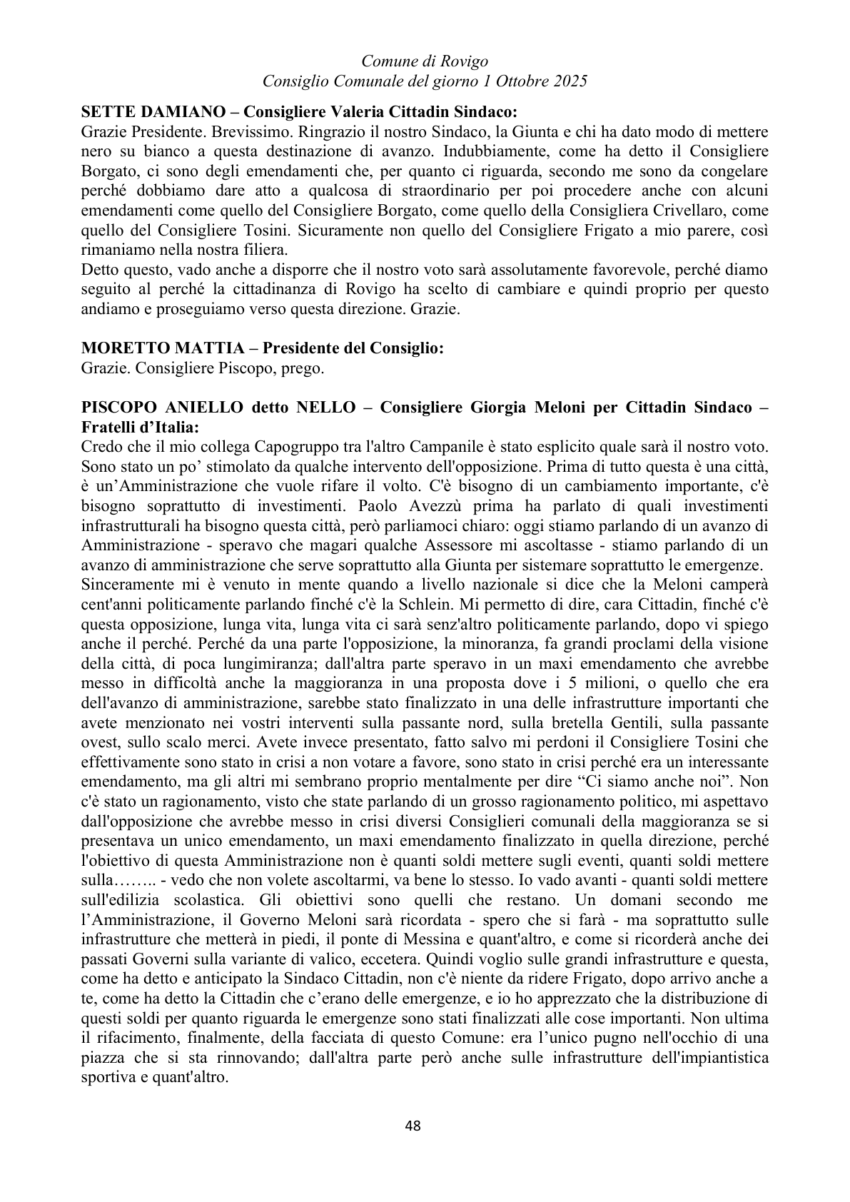 Pagina 48 del verbale