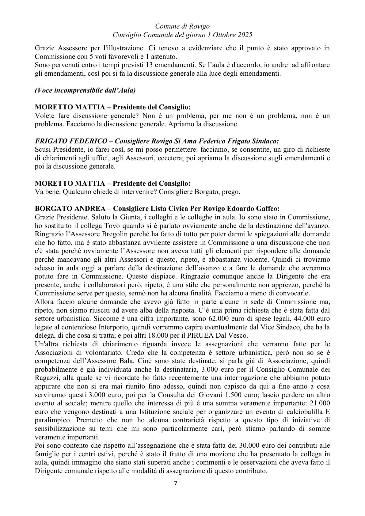 Pagina 7 del verbale