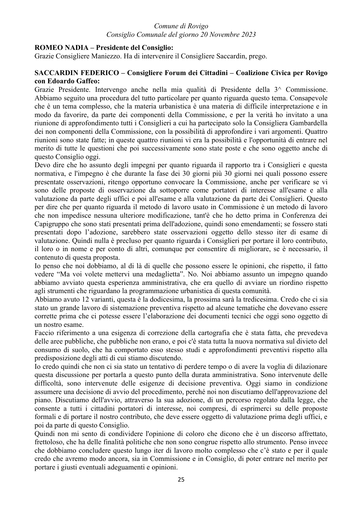 Pagina 25 del verbale