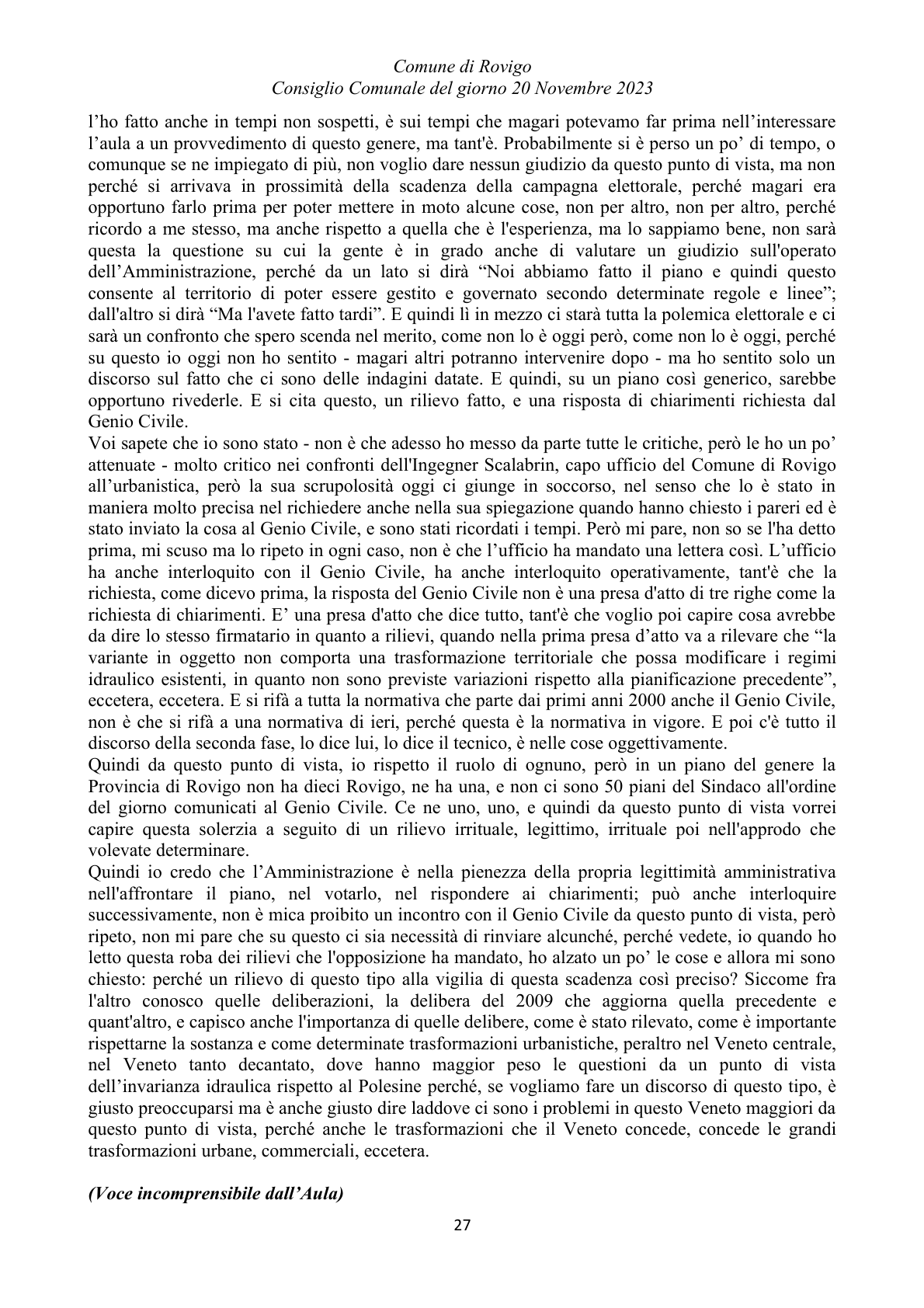 Pagina 27 del verbale