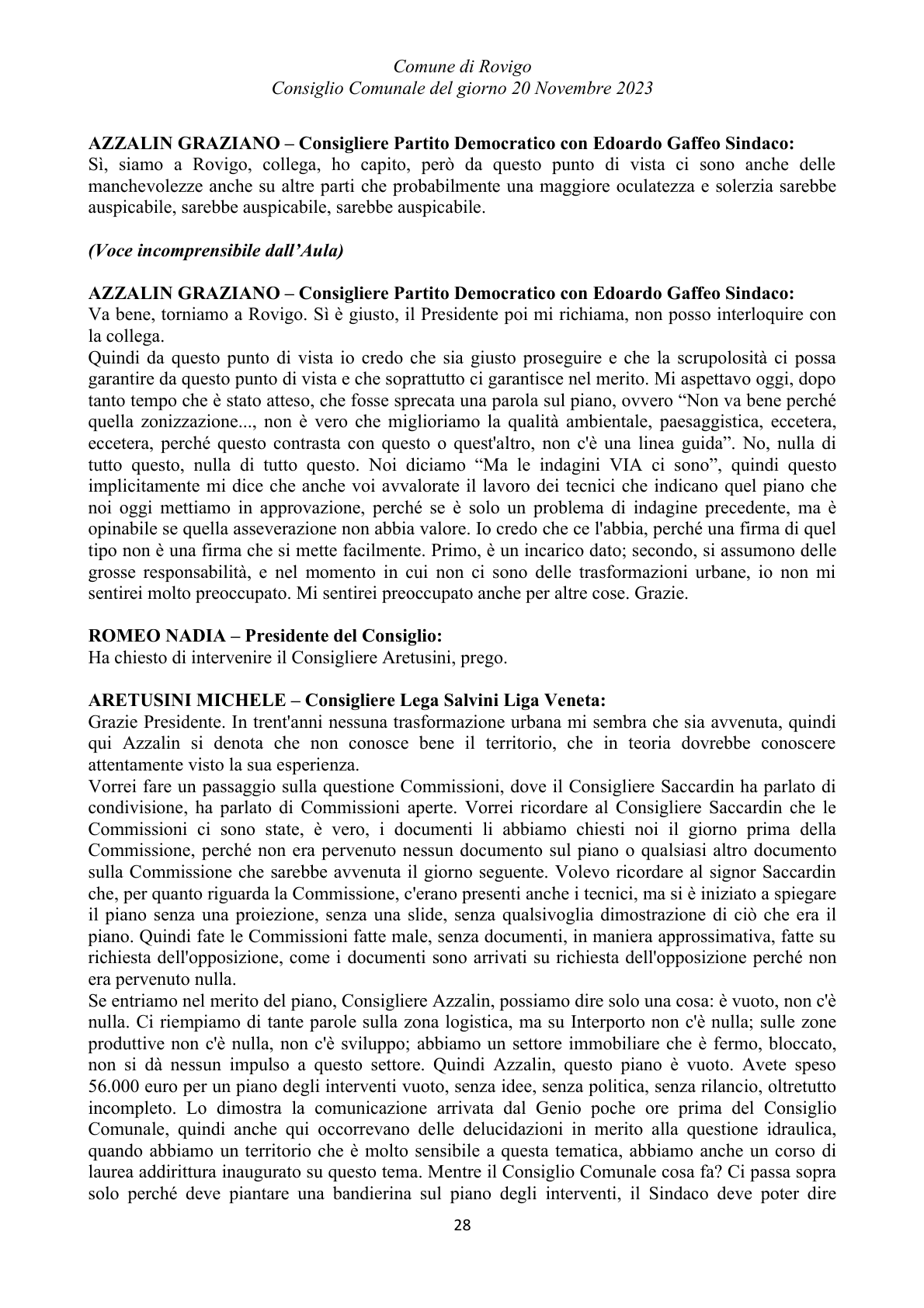 Pagina 28 del verbale
