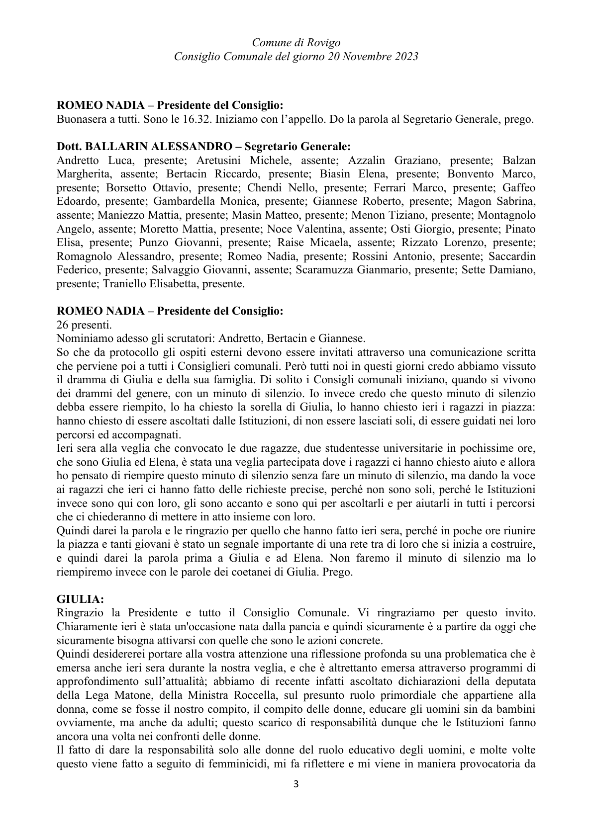 Pagina 3 del verbale