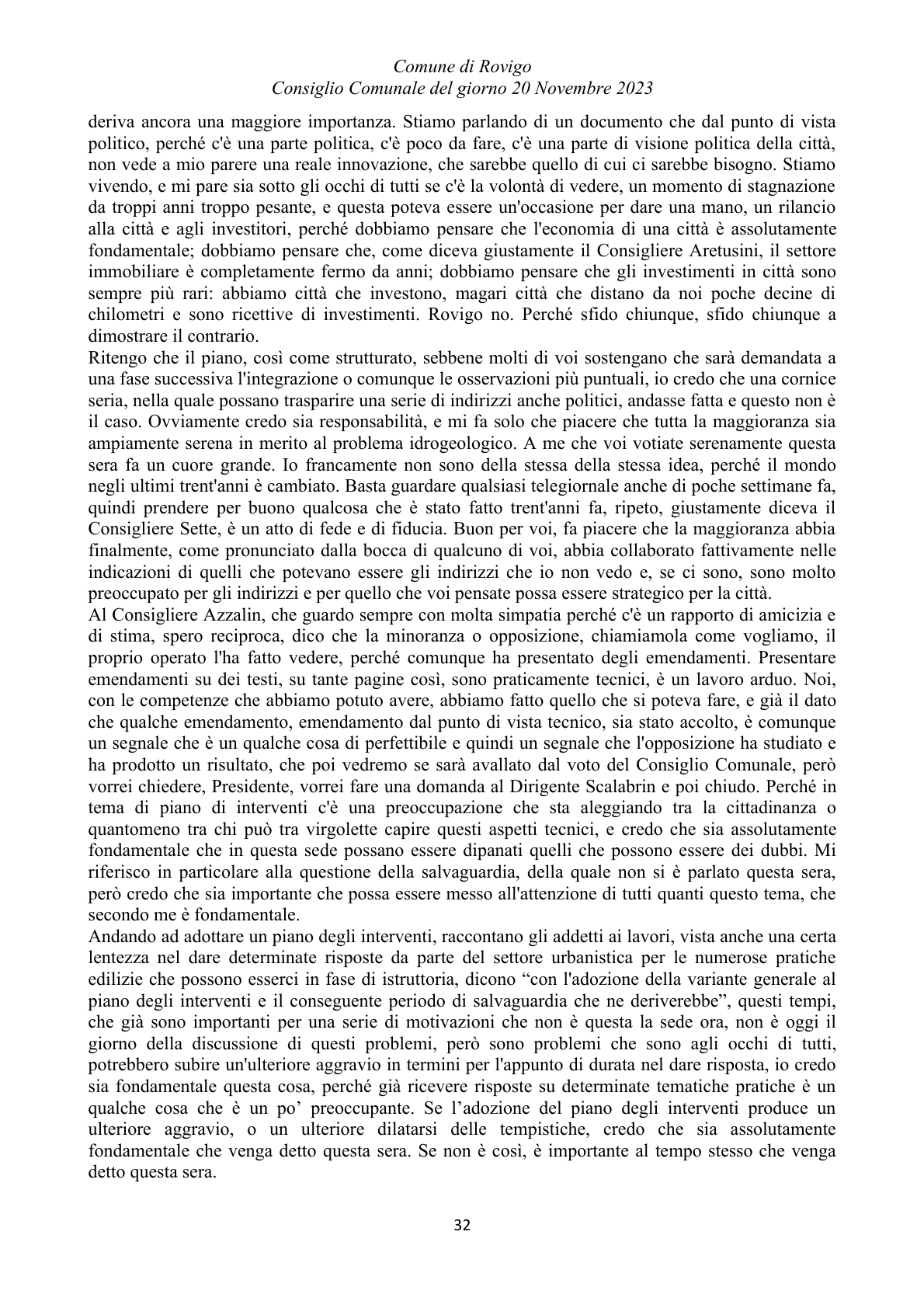 Pagina 32 del verbale