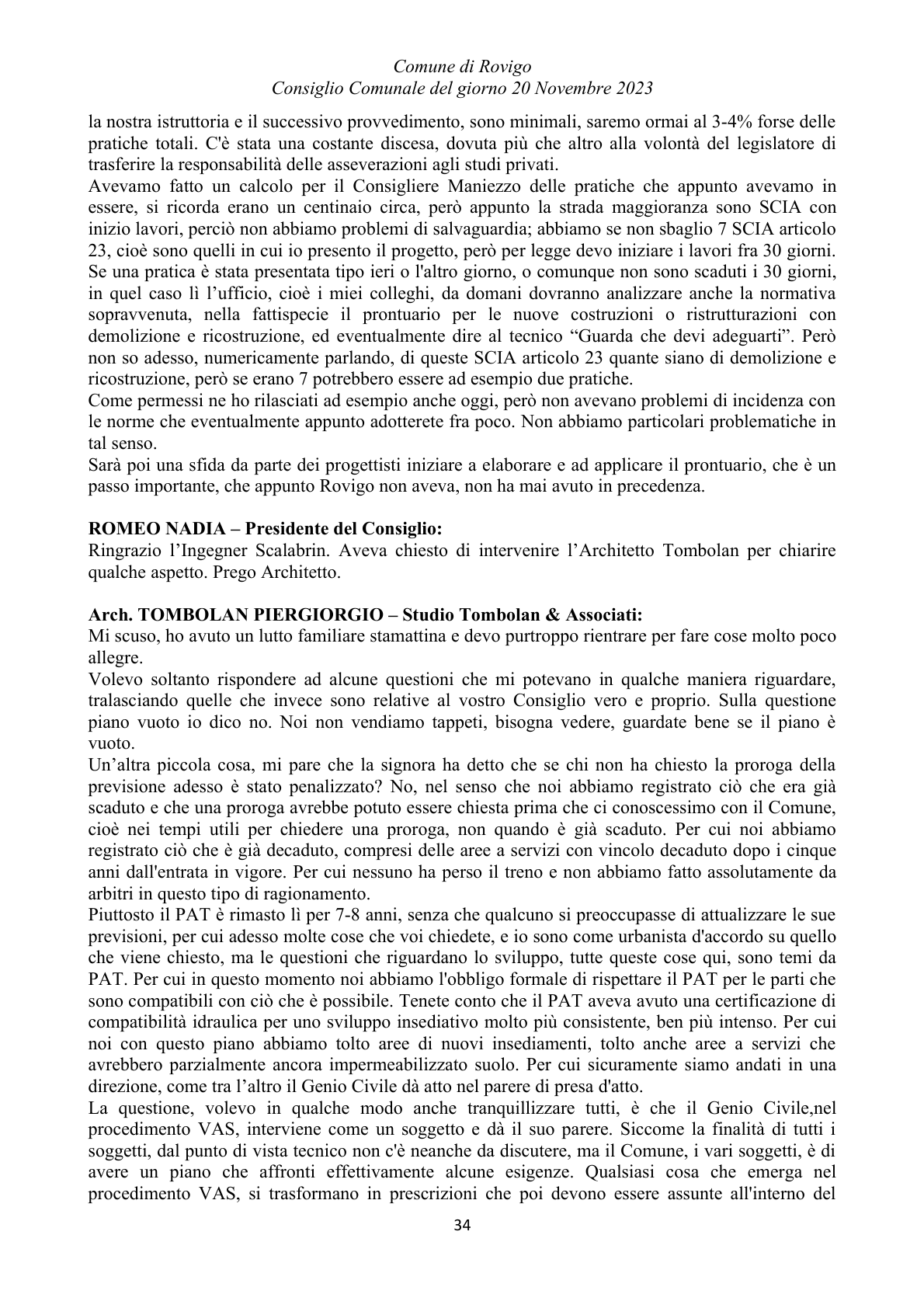 Pagina 34 del verbale