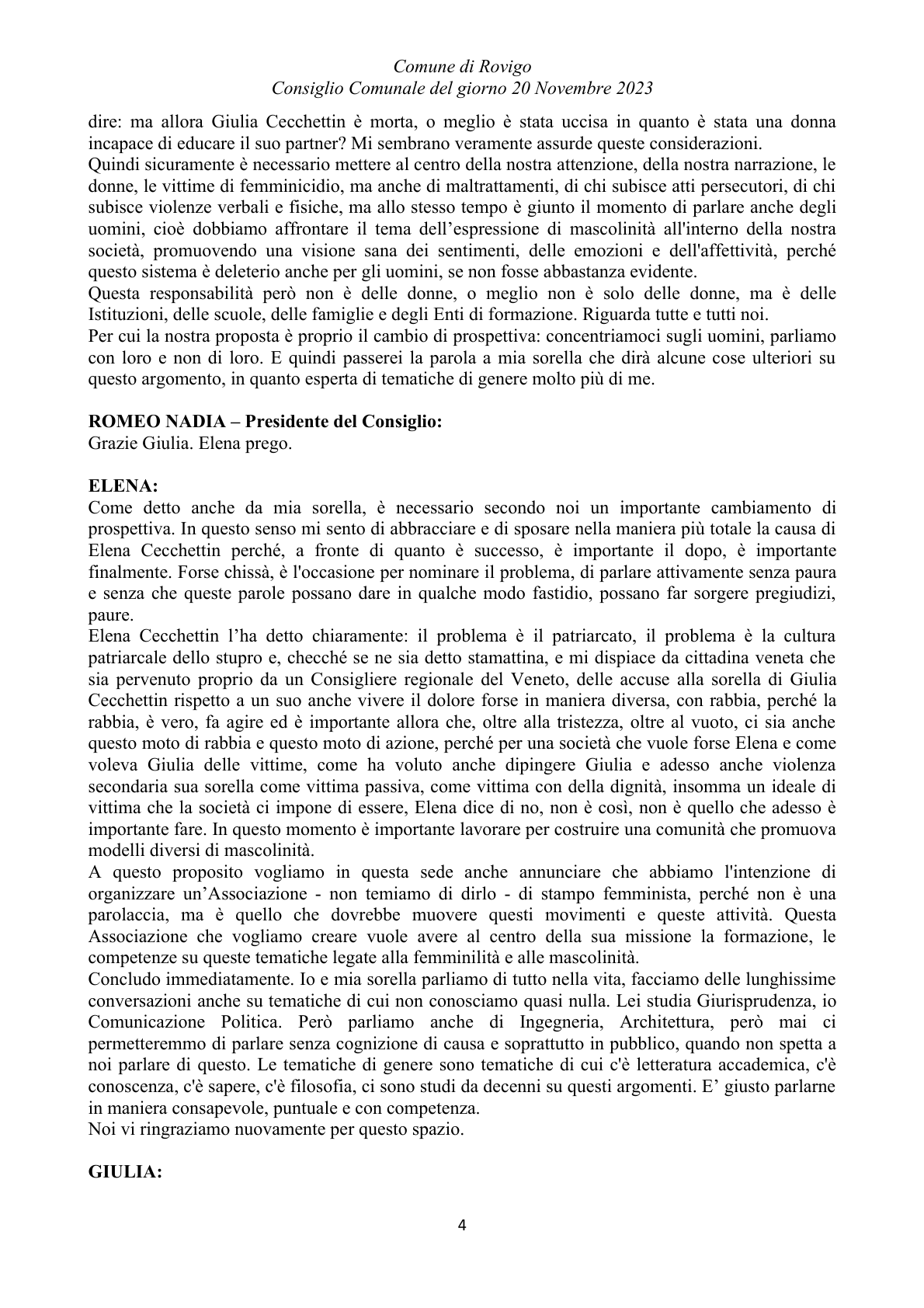 Pagina 4 del verbale