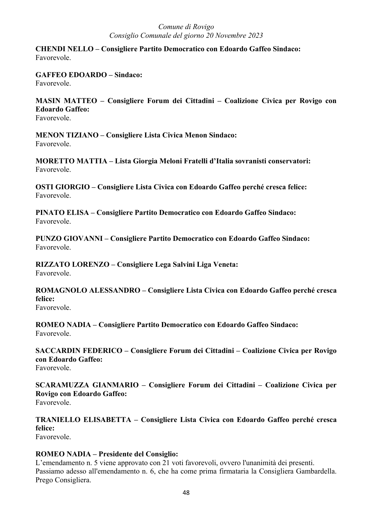 Pagina 48 del verbale