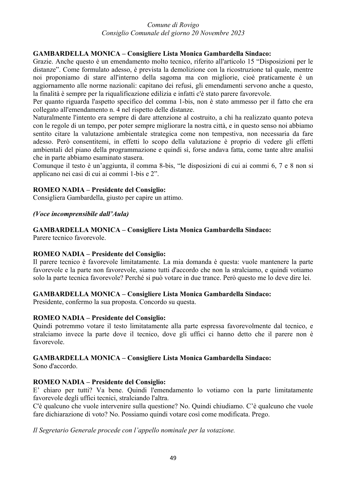 Pagina 49 del verbale