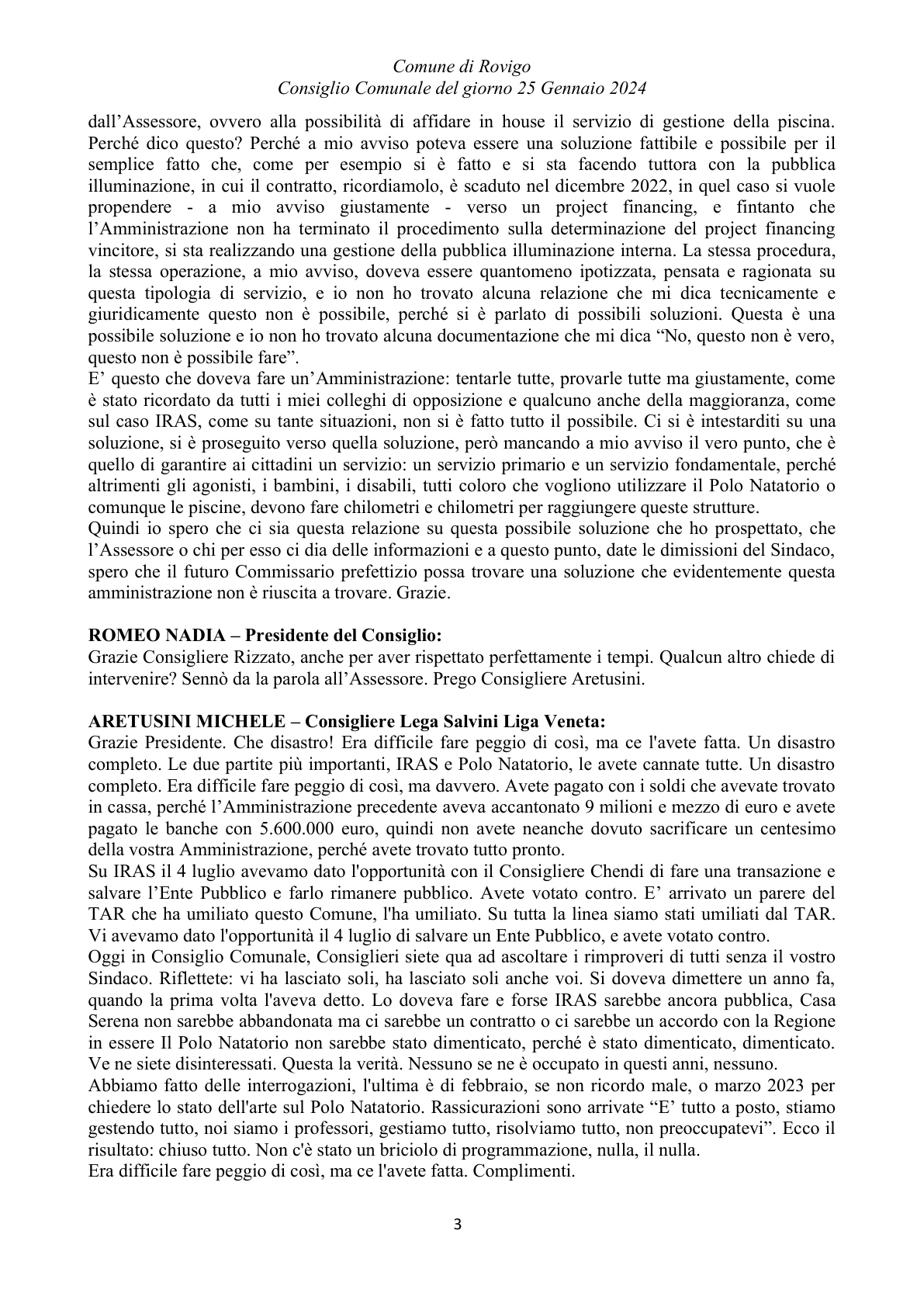 Pagina 31 del verbale