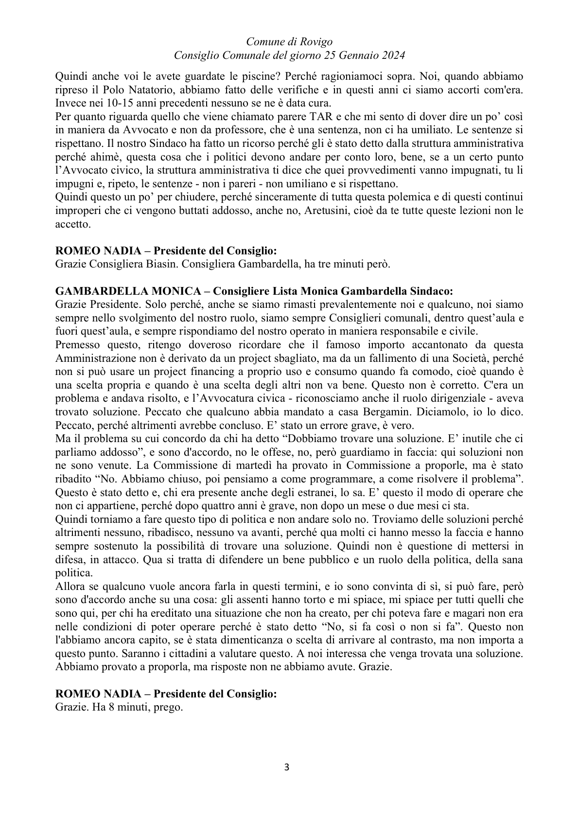 Pagina 33 del verbale