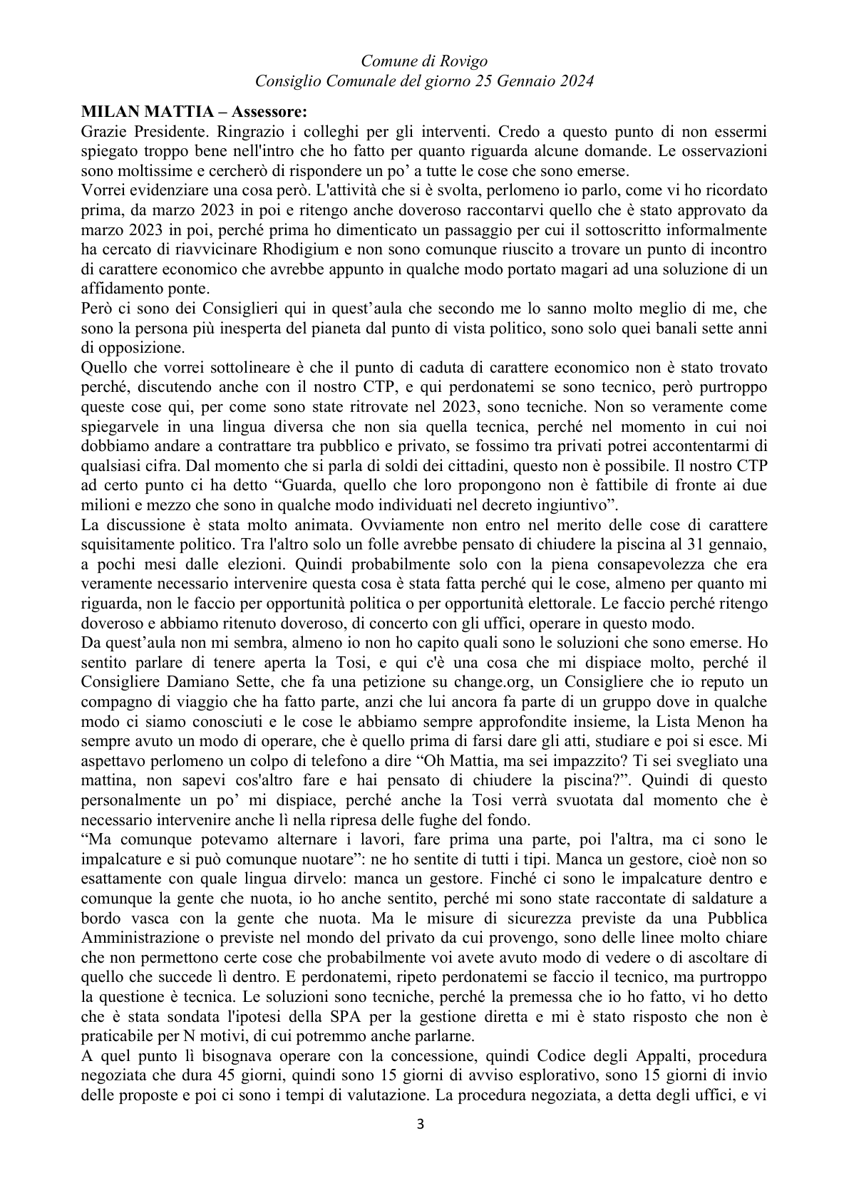 Pagina 38 del verbale
