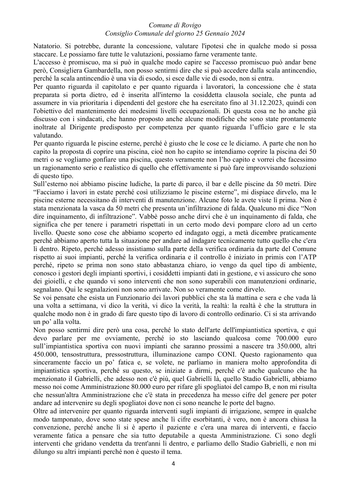 Pagina 40 del verbale