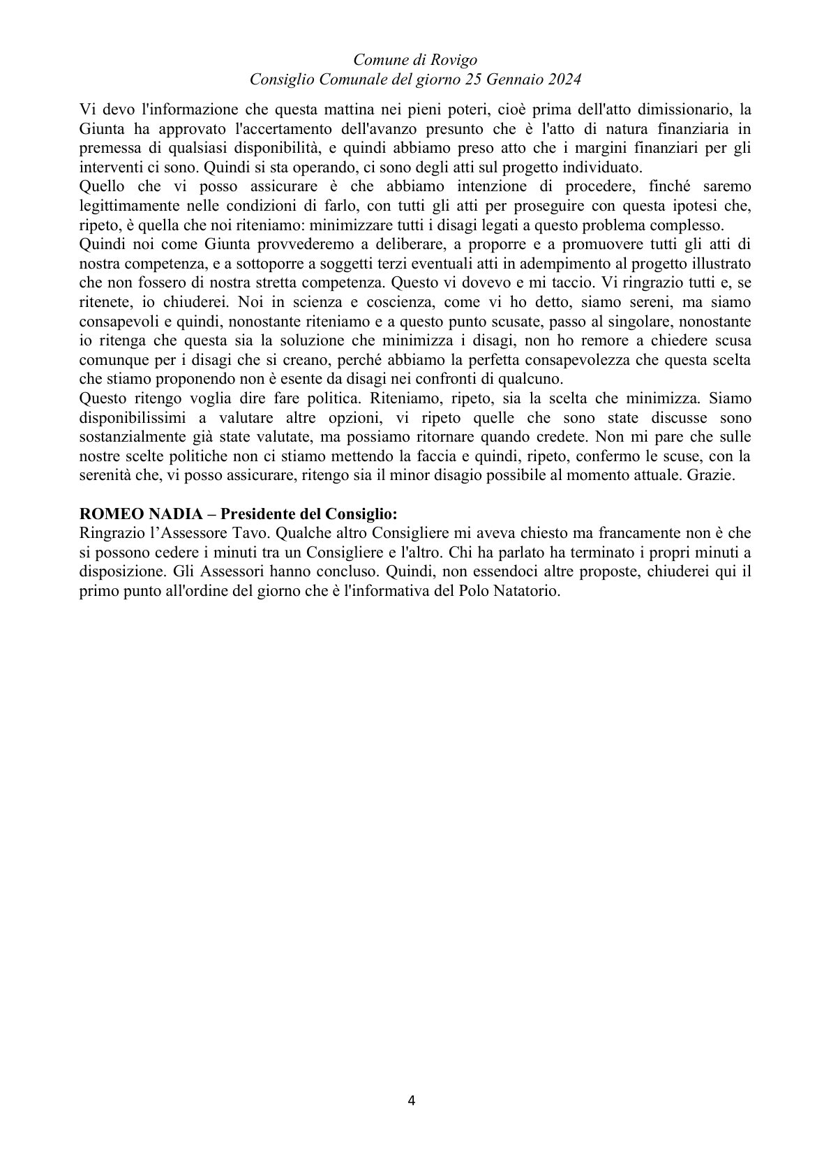 Pagina 42 del verbale