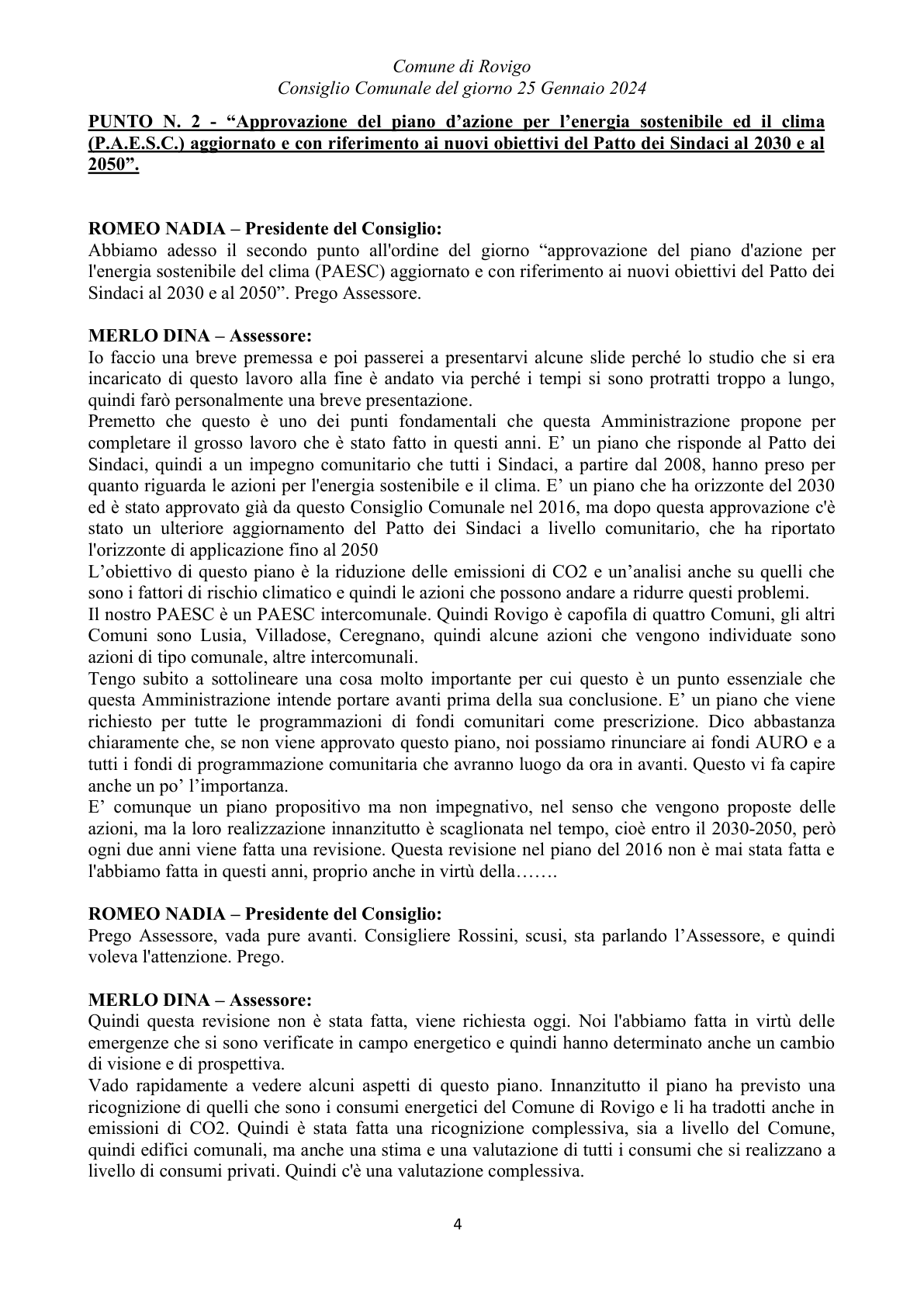 Pagina 43 del verbale