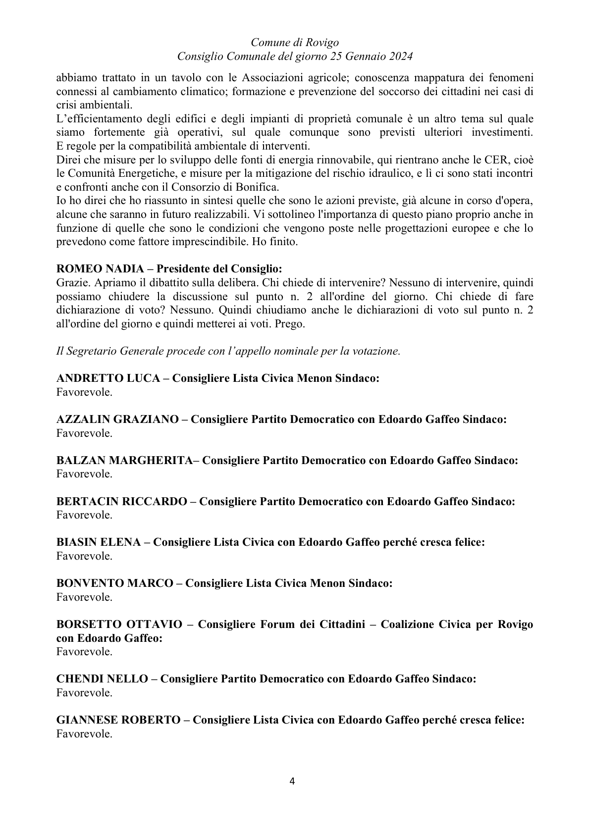 Pagina 45 del verbale