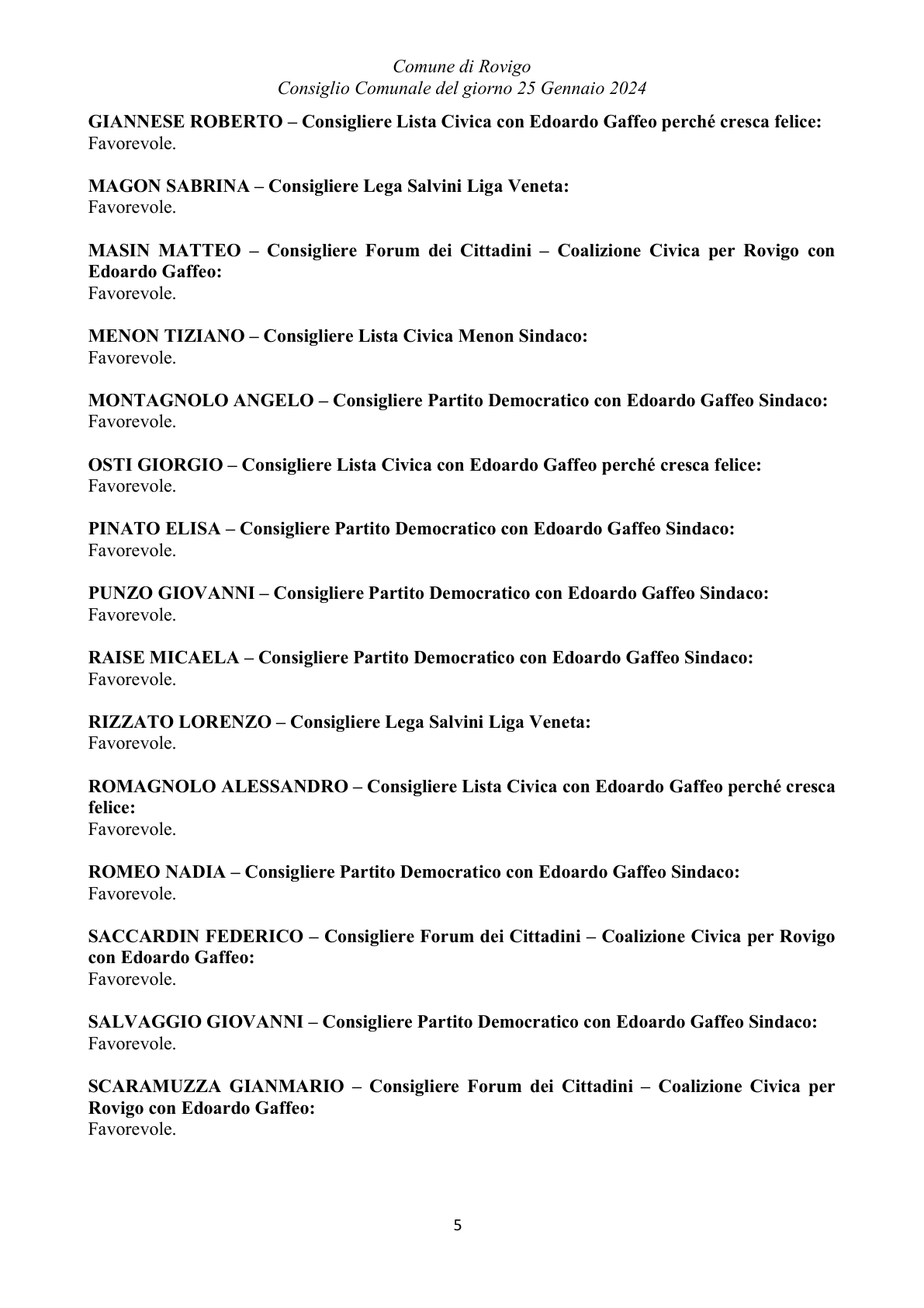 Pagina 51 del verbale