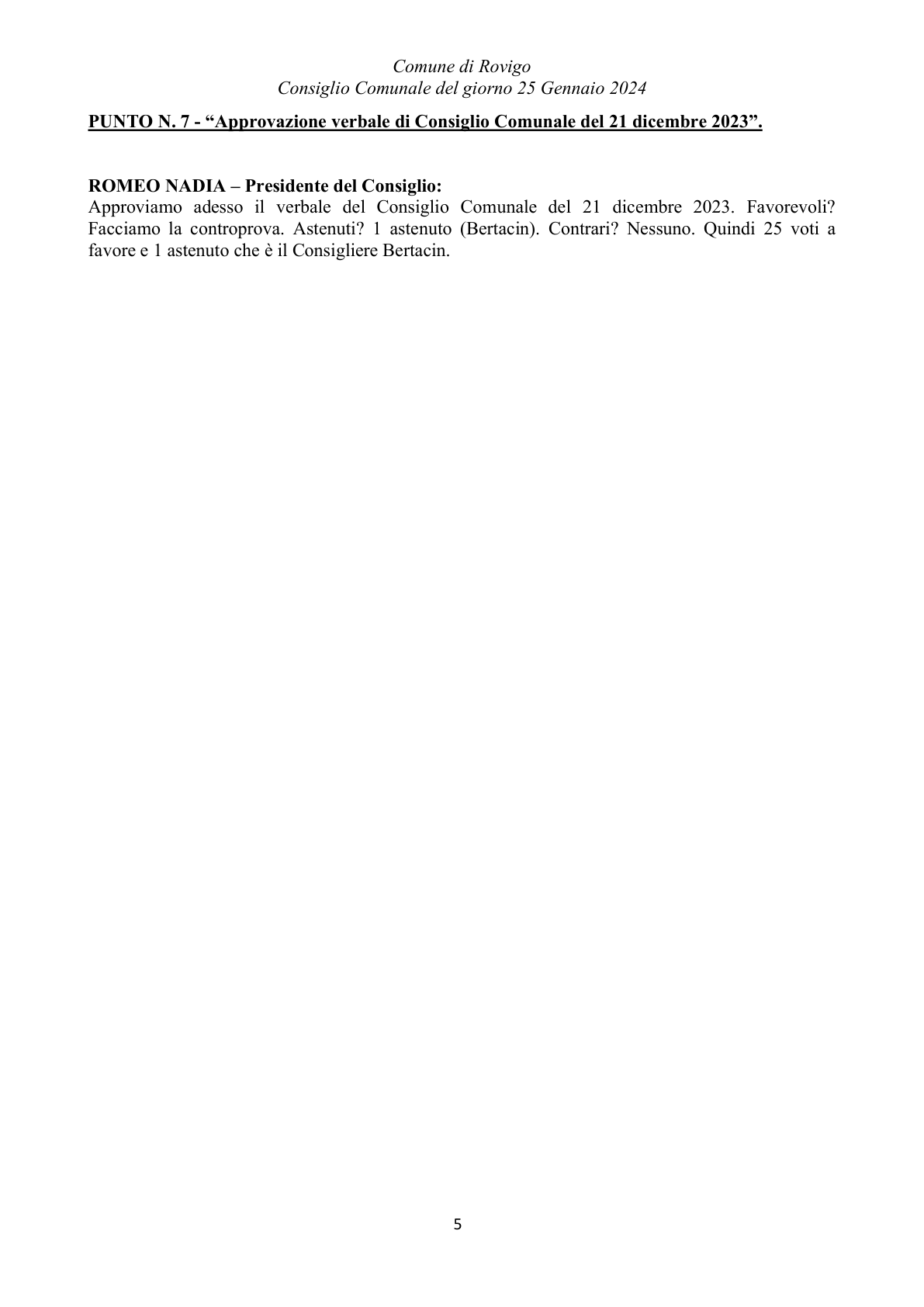 Pagina 57 del verbale