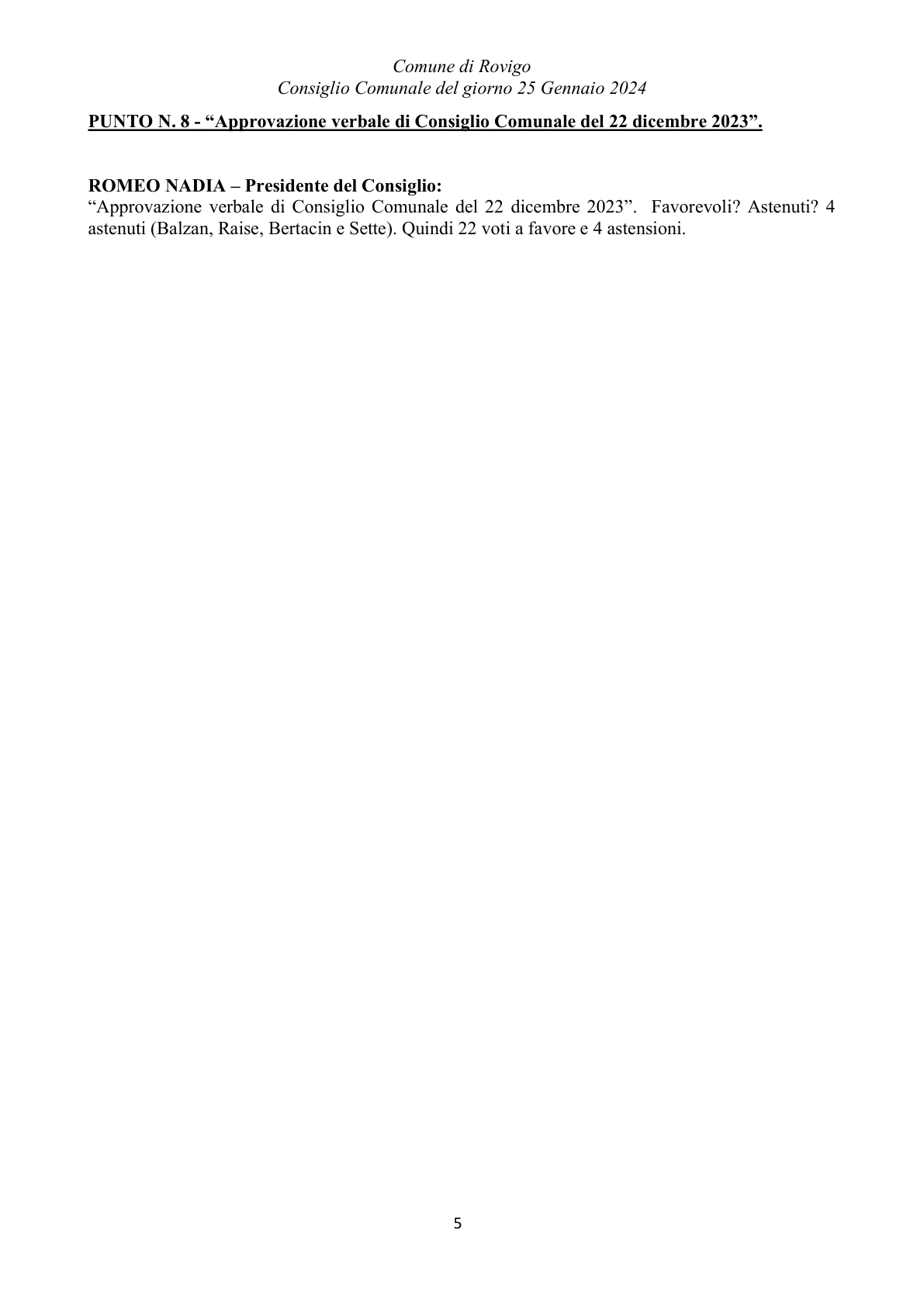 Pagina 58 del verbale