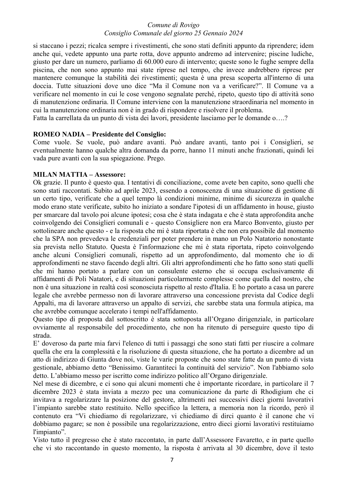 Pagina 7 del verbale