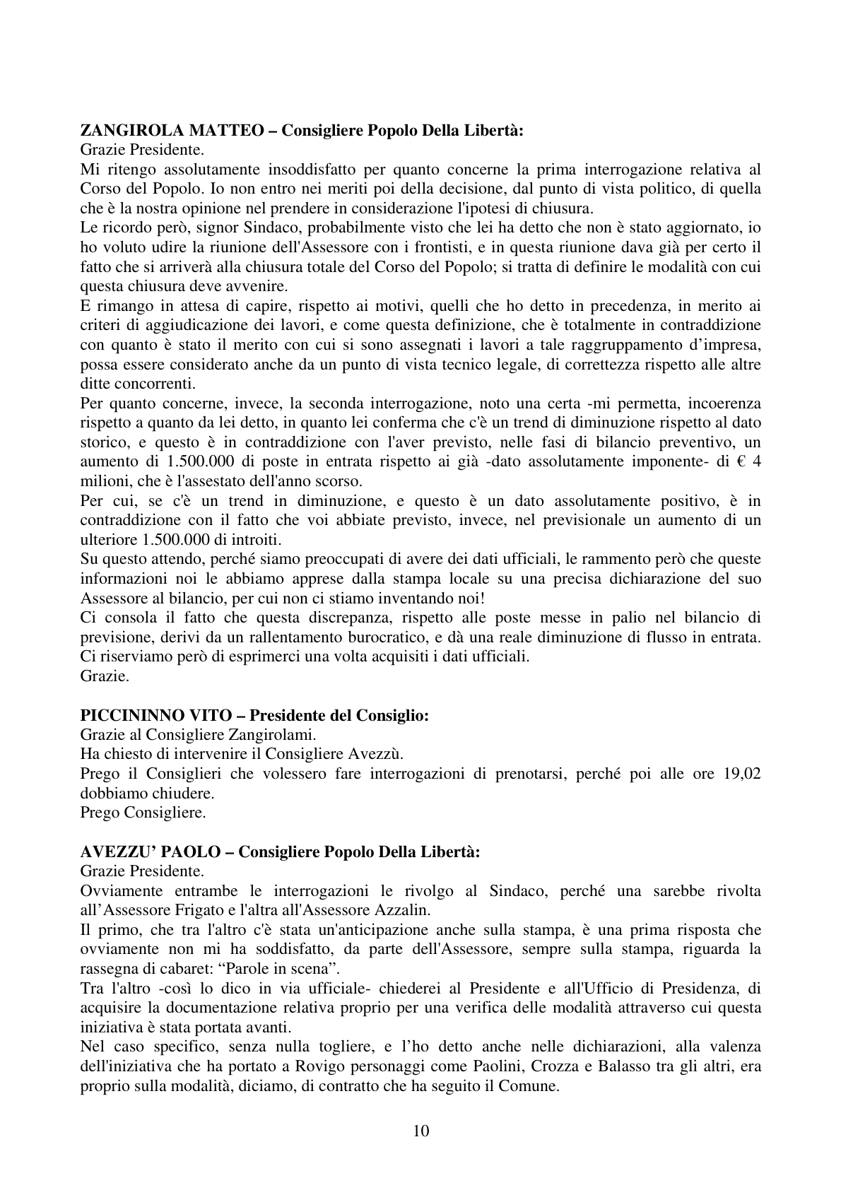 Pagina 10 del verbale