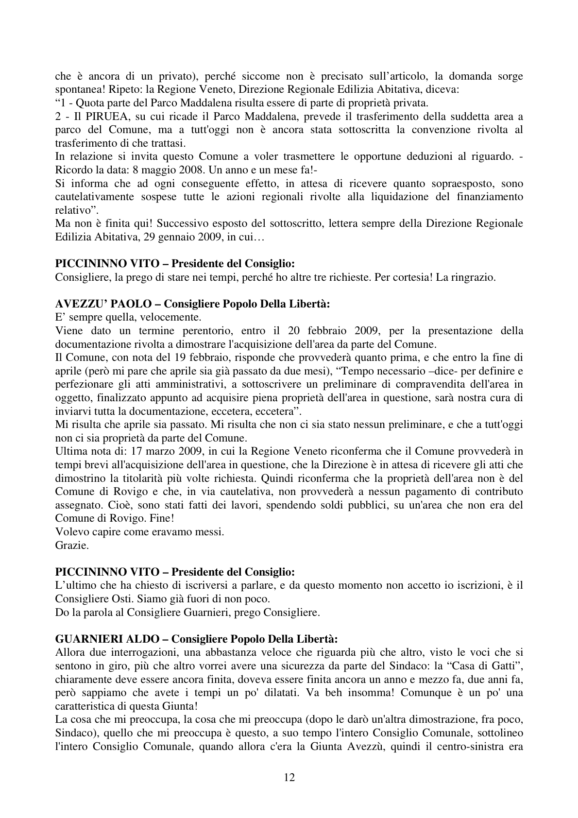 Pagina 12 del verbale