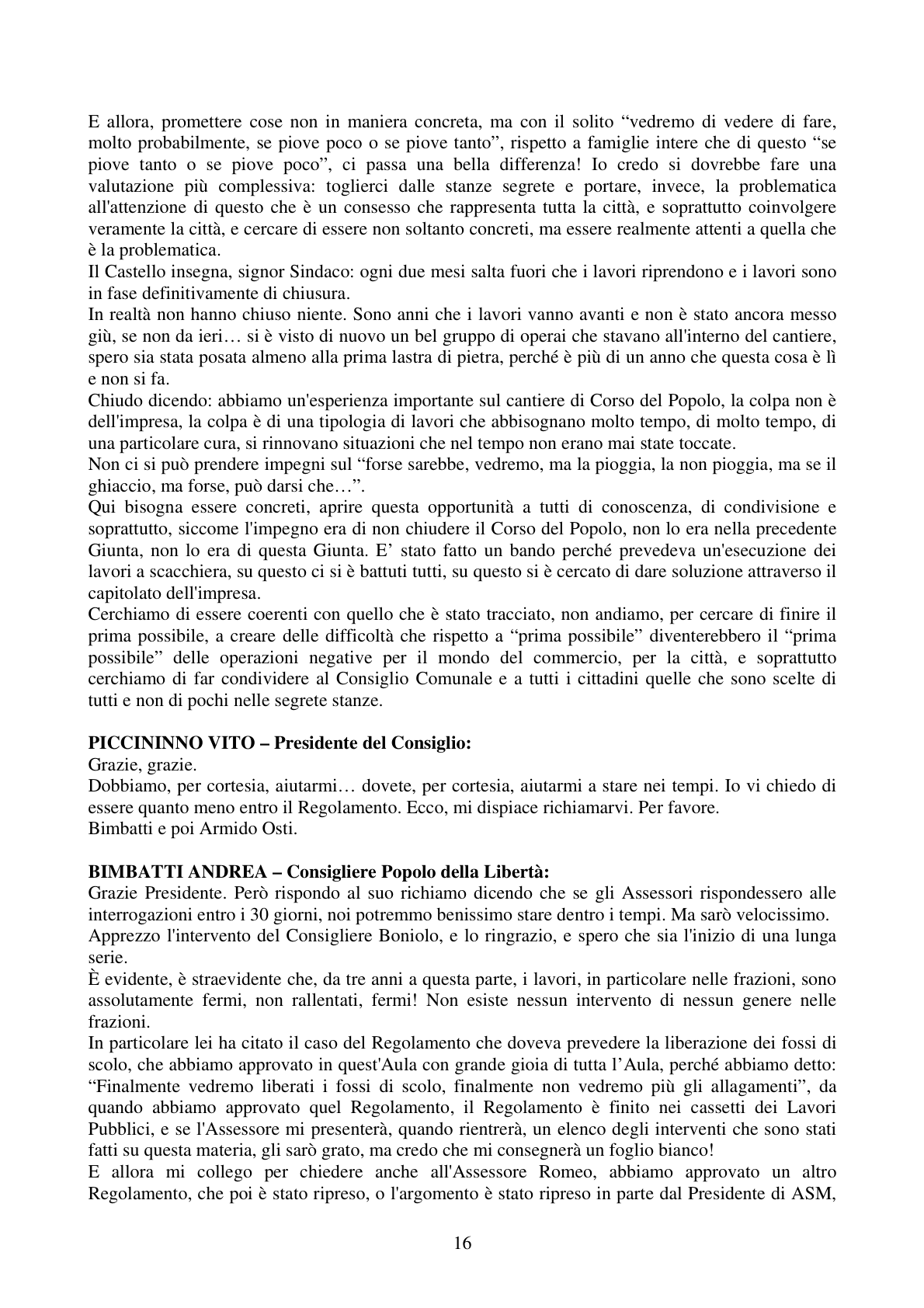 Pagina 16 del verbale