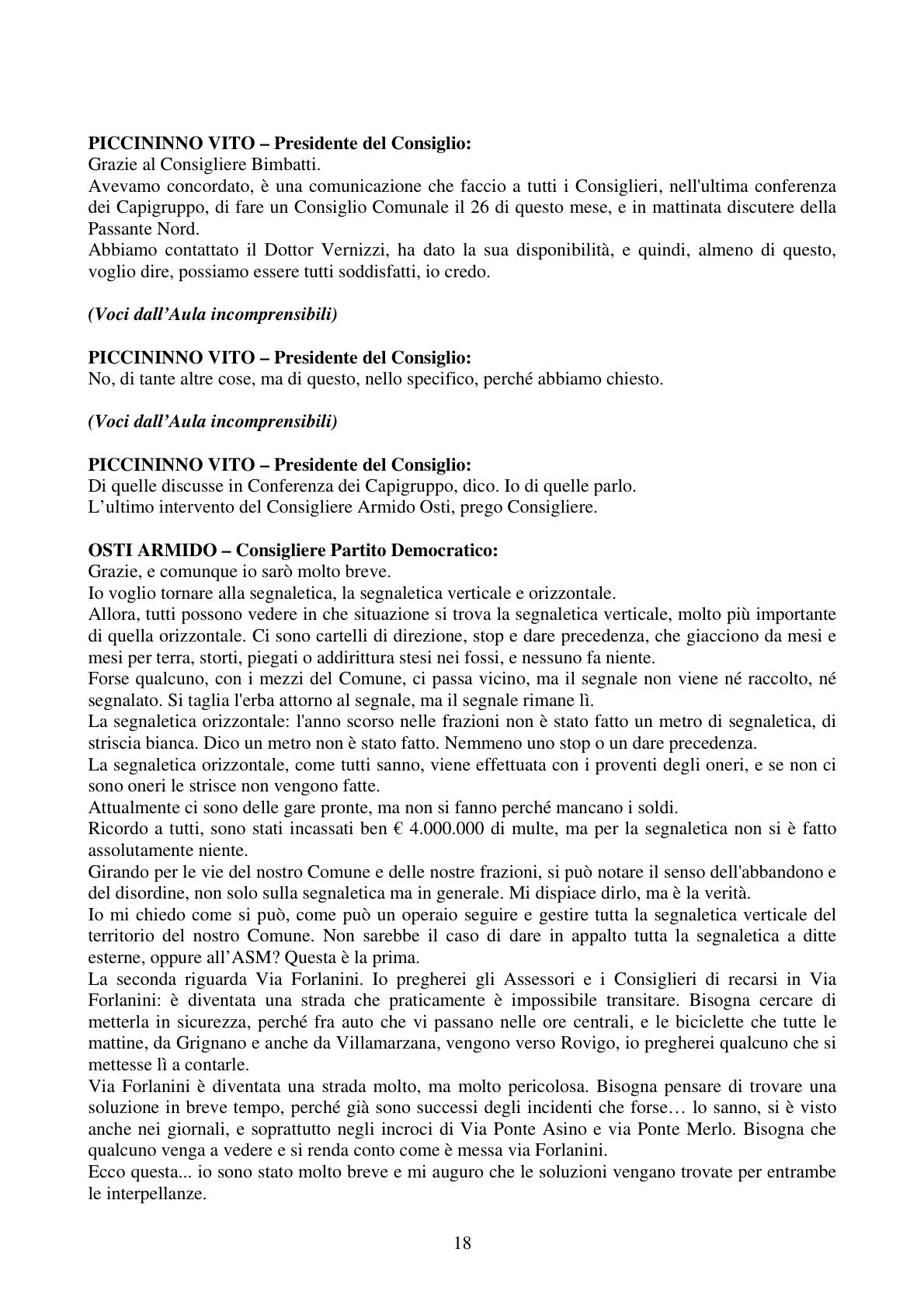 Pagina 18 del verbale