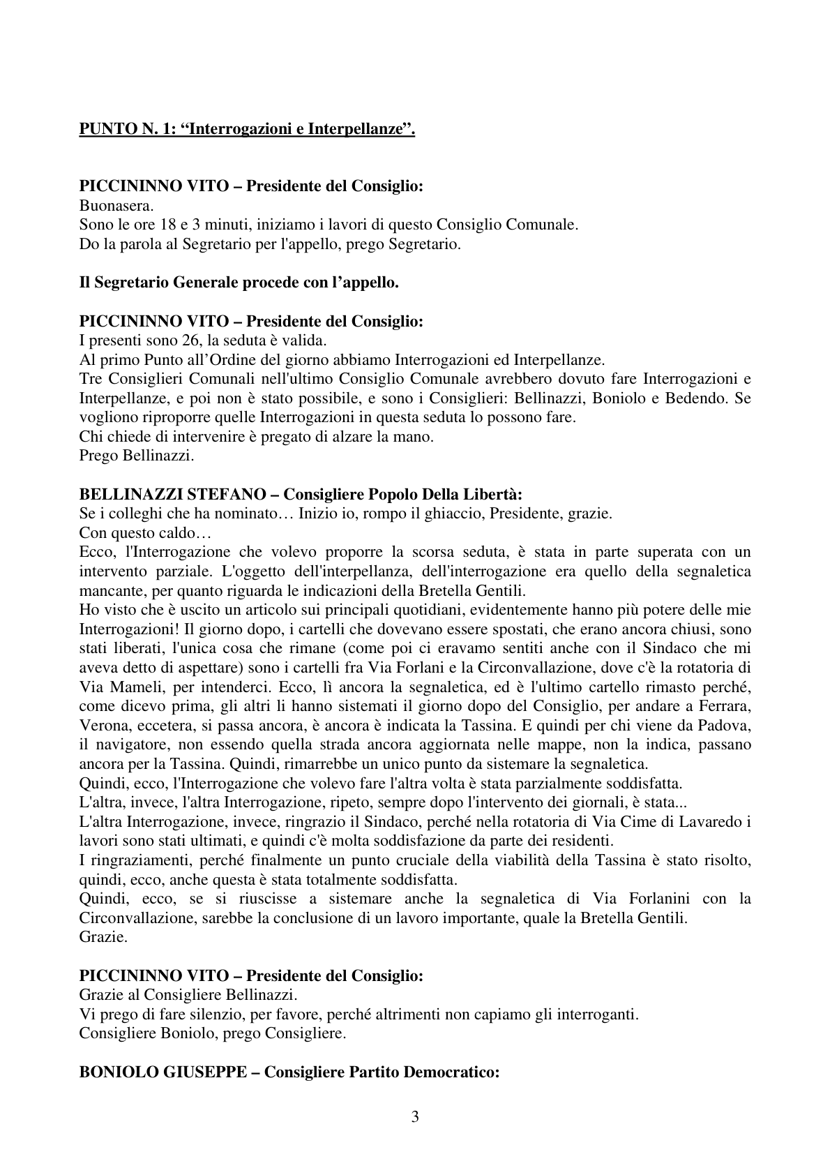 Pagina 3 del verbale