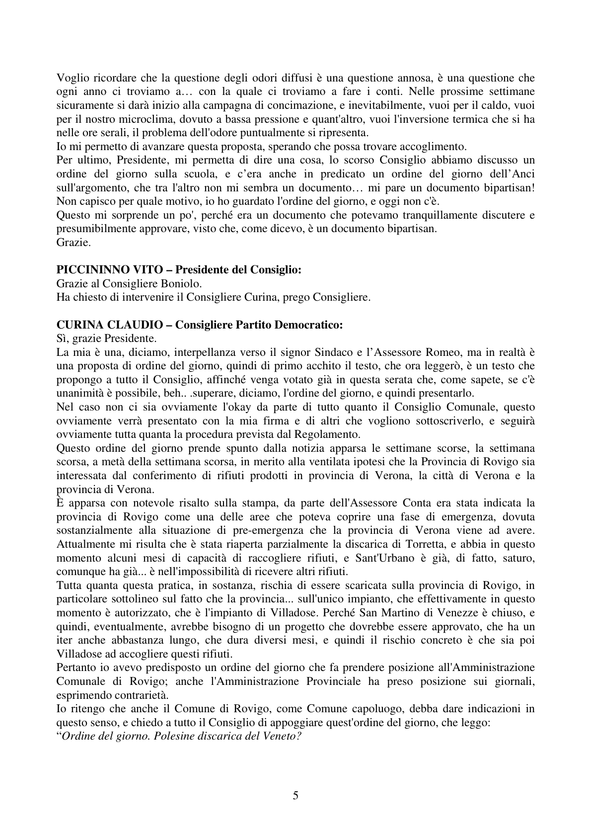 Pagina 5 del verbale