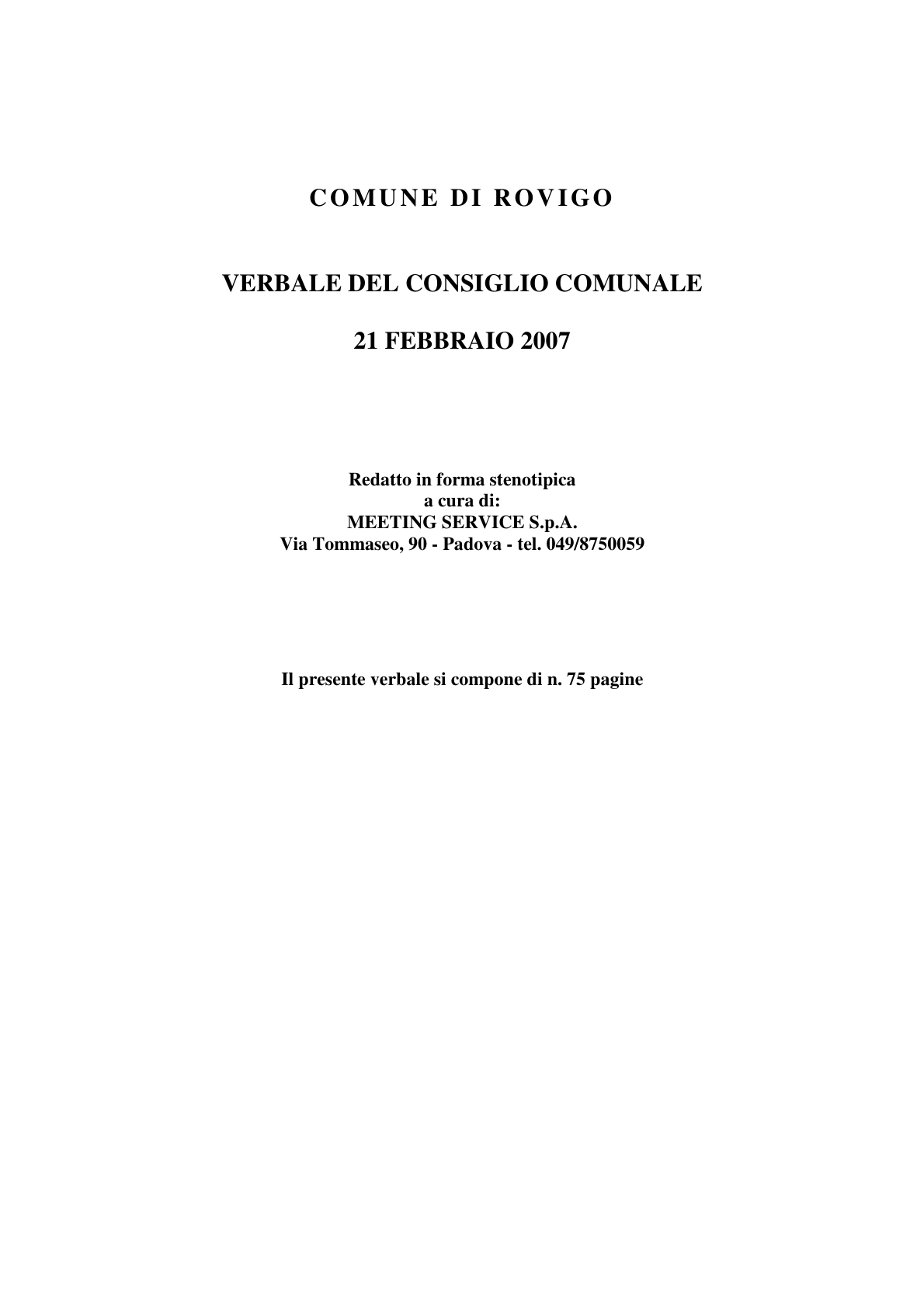 Pagina 1 del verbale