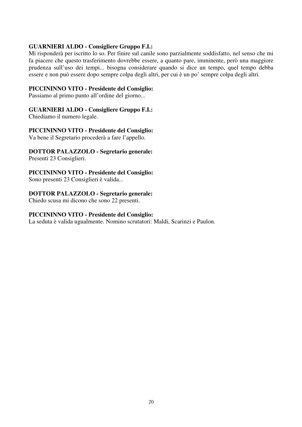 Pagina 21 del verbale