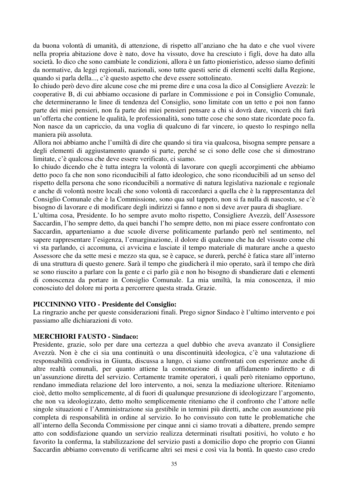 Pagina 36 del verbale