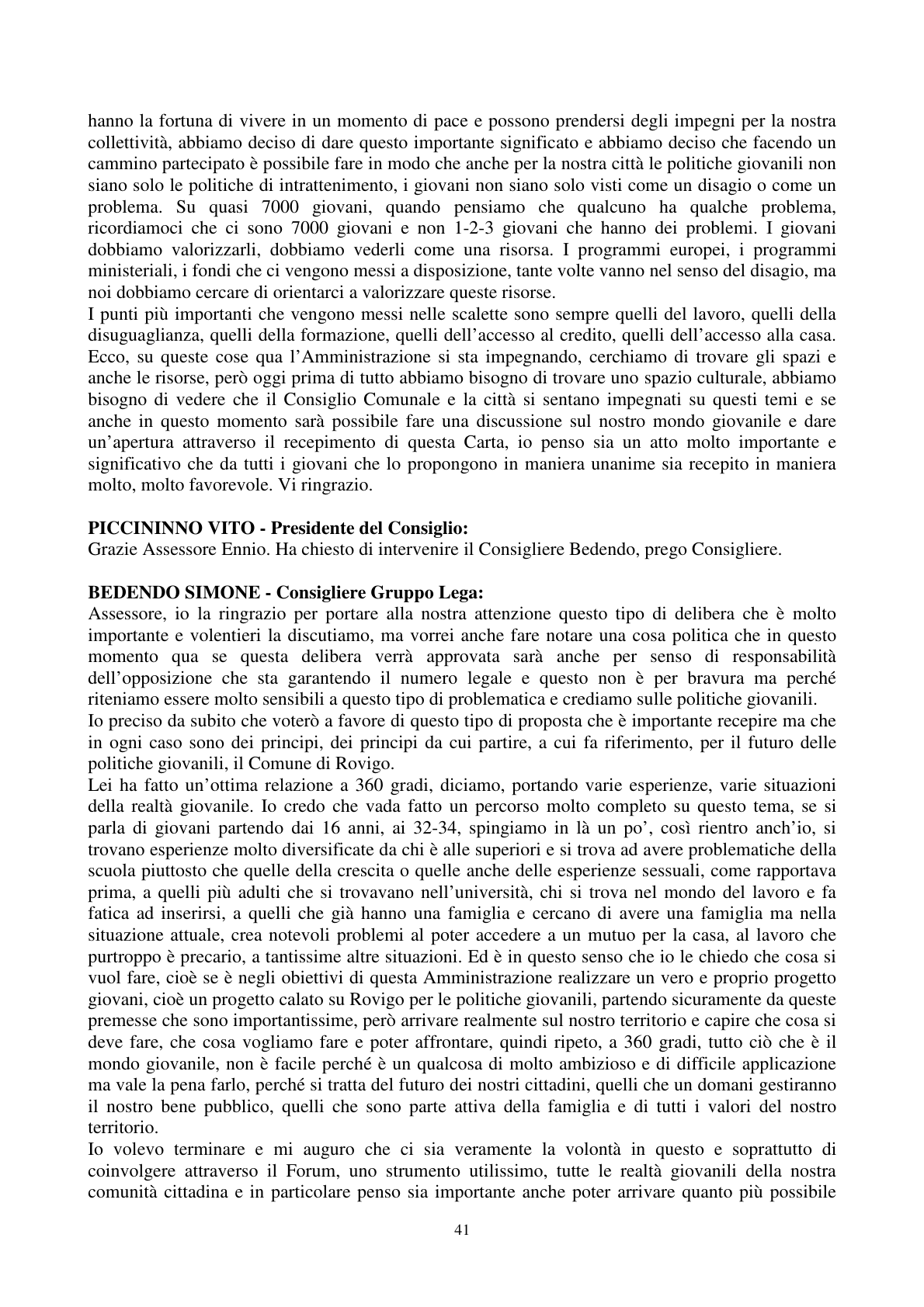 Pagina 42 del verbale