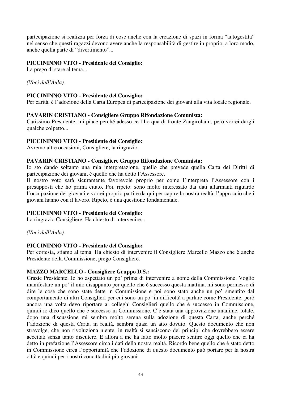 Pagina 44 del verbale