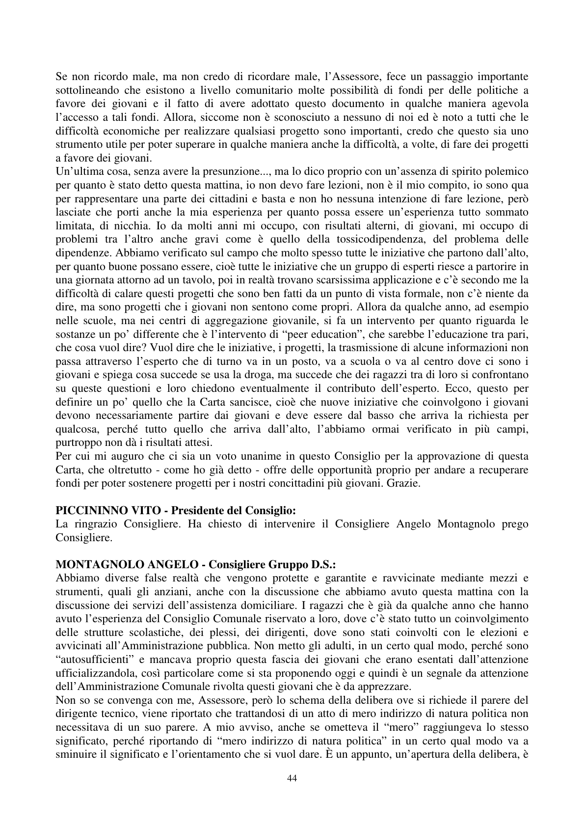 Pagina 45 del verbale