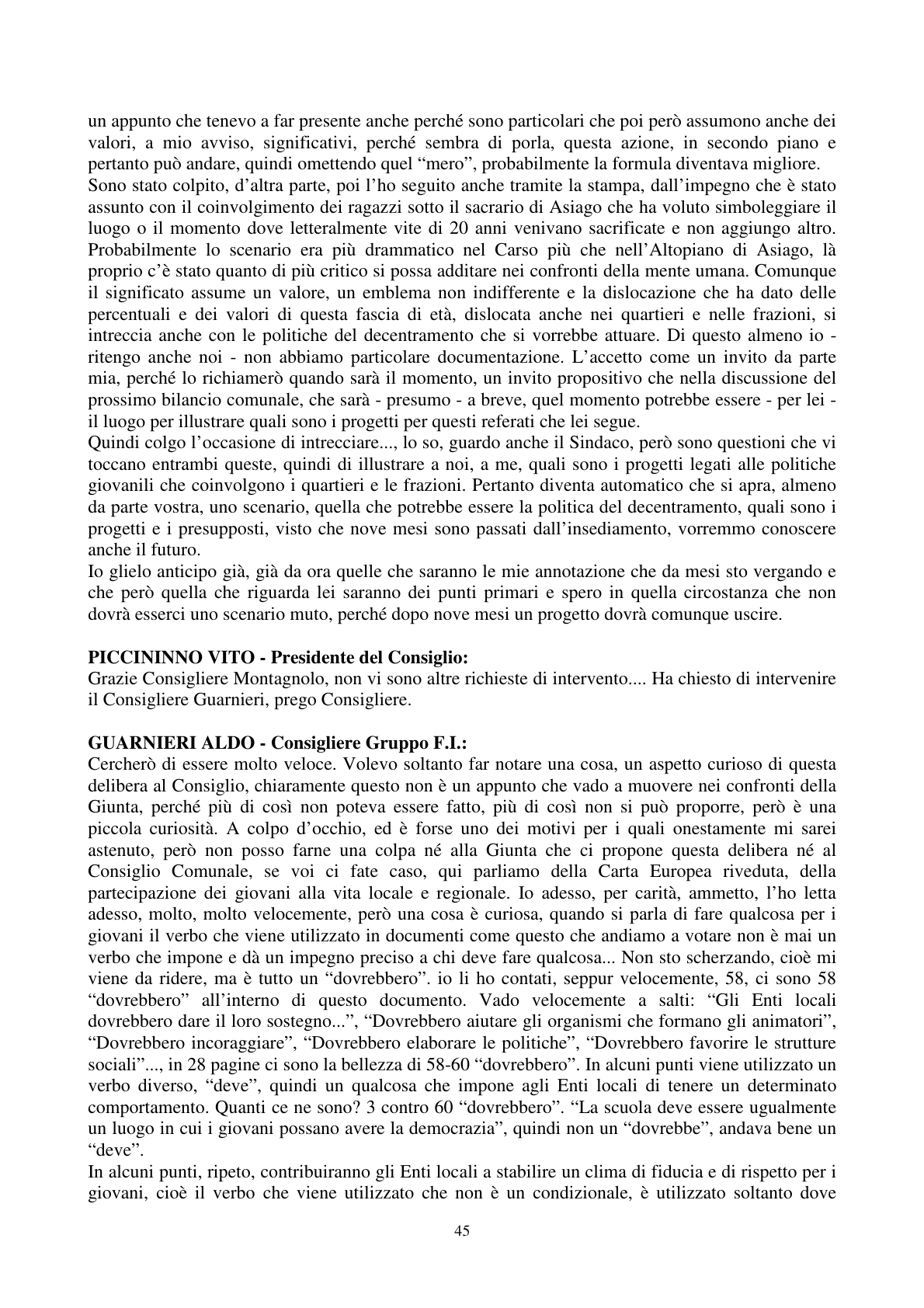 Pagina 46 del verbale