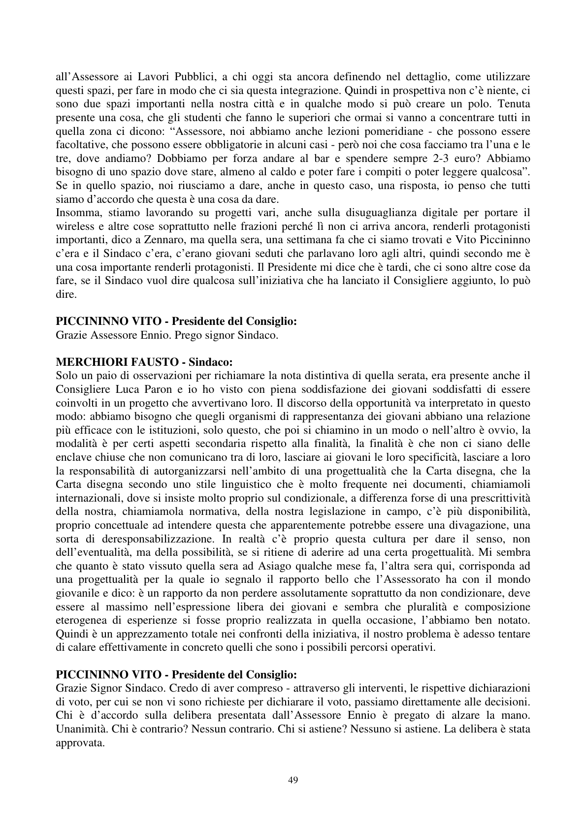 Pagina 50 del verbale