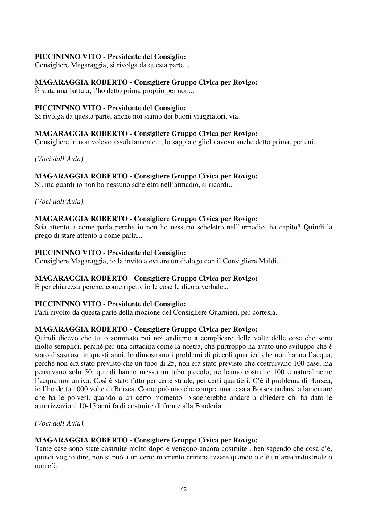 Pagina 63 del verbale