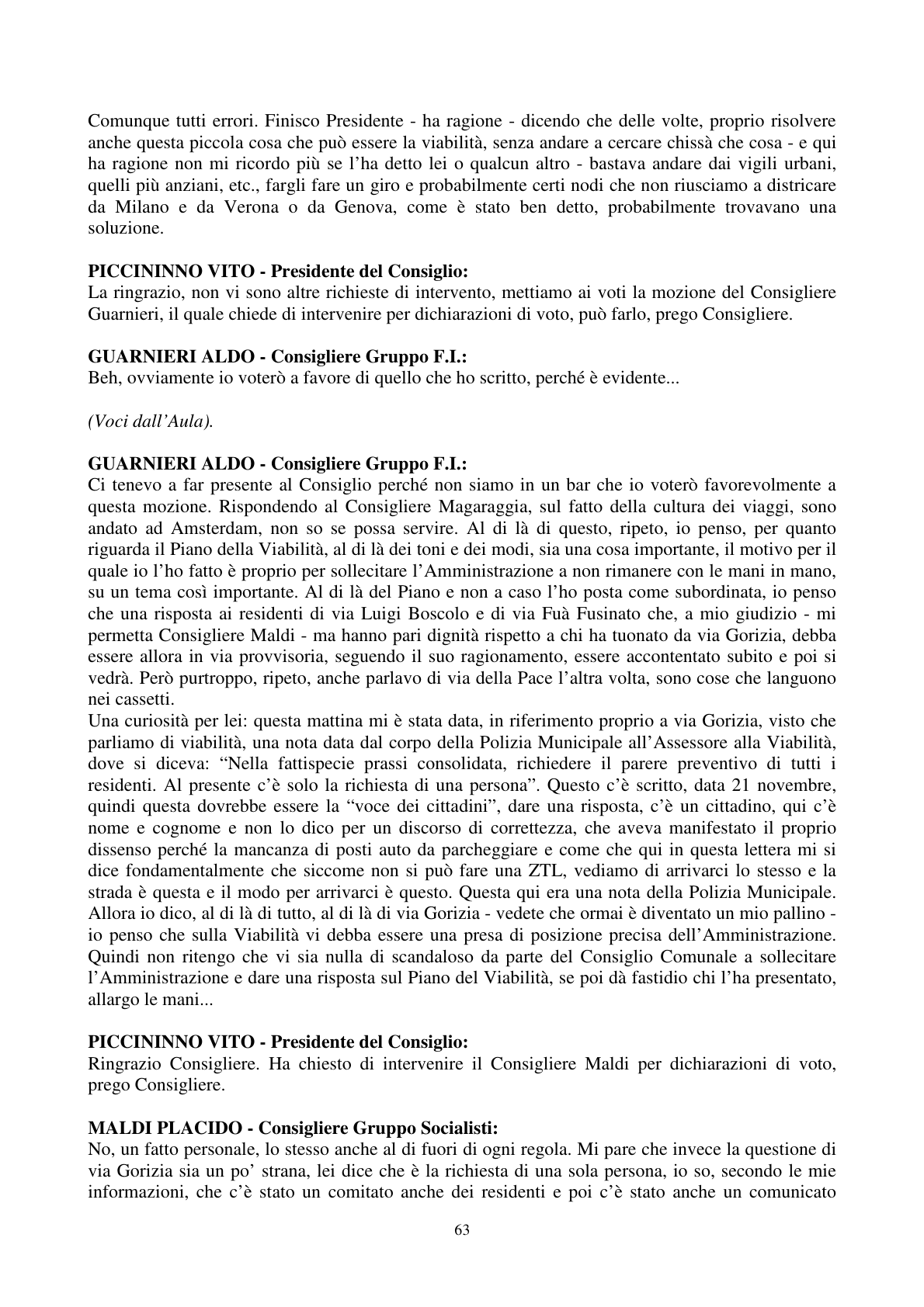 Pagina 64 del verbale