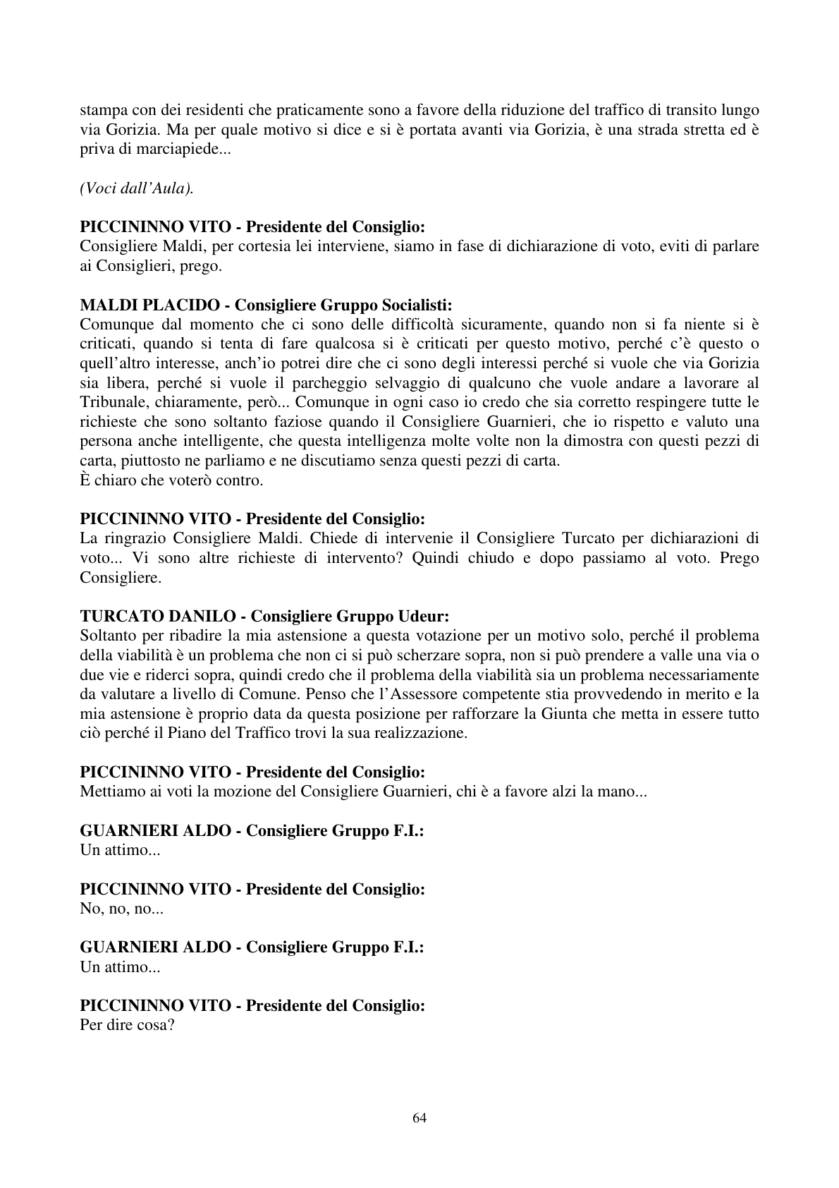 Pagina 65 del verbale