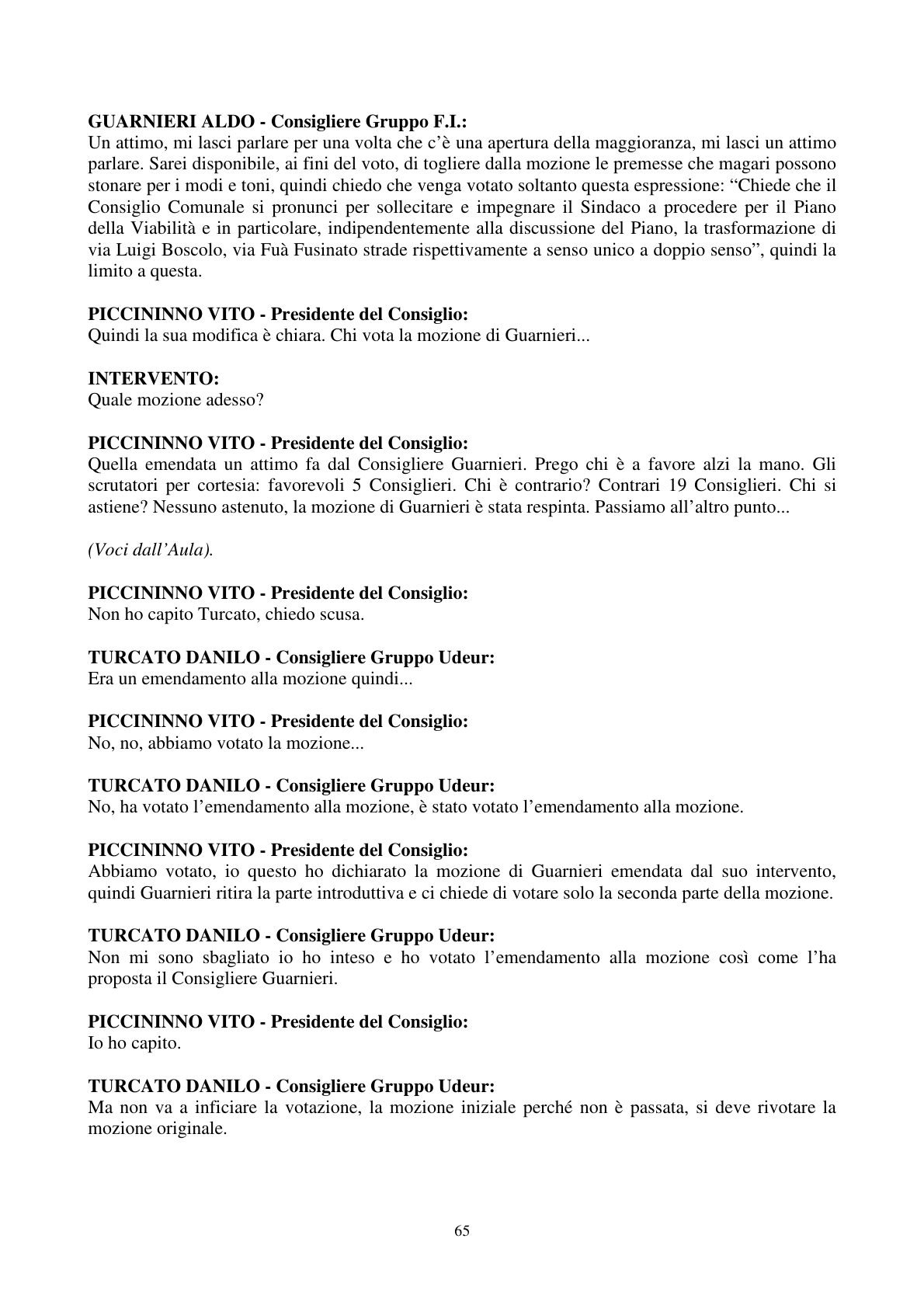 Pagina 66 del verbale