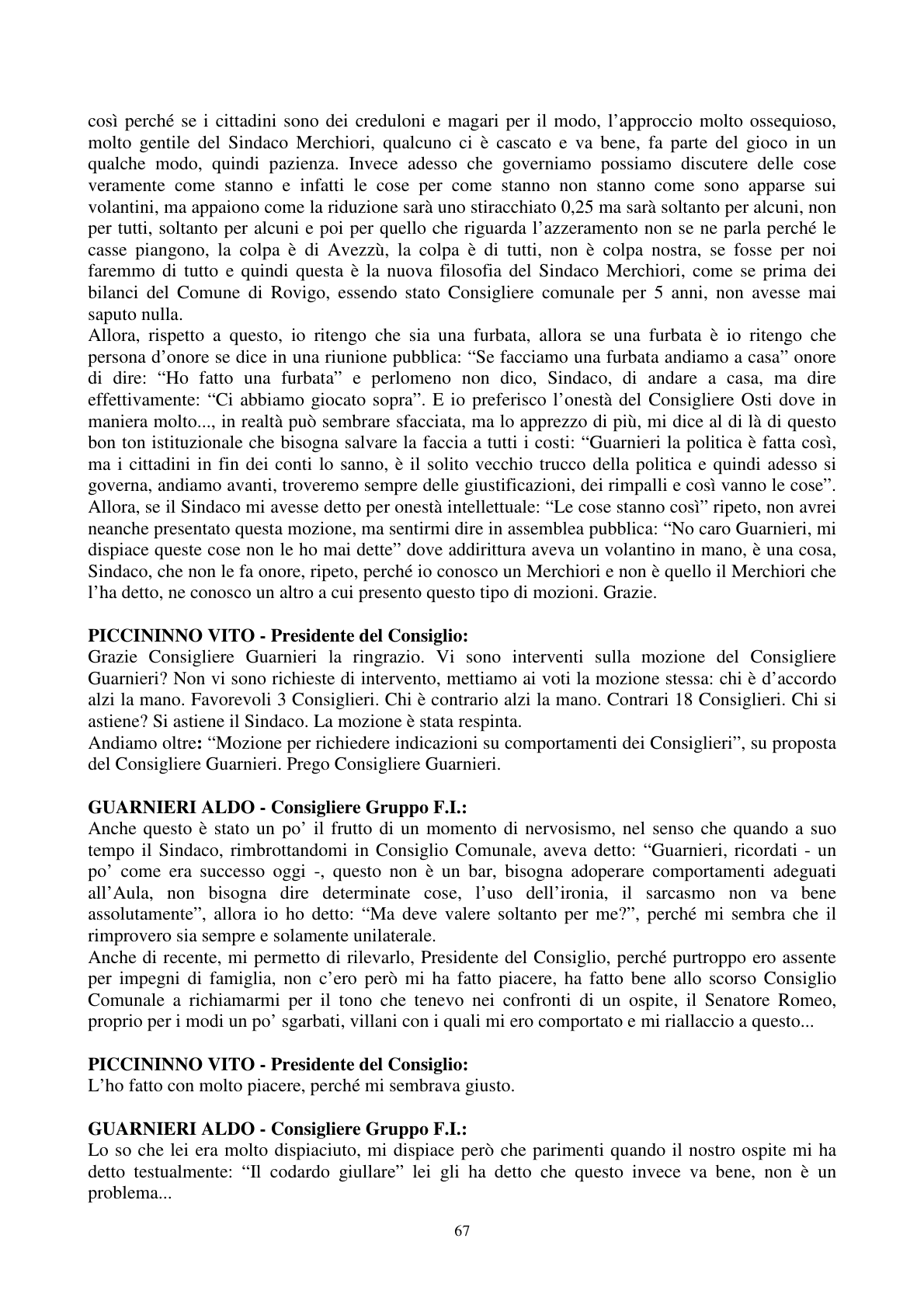 Pagina 68 del verbale