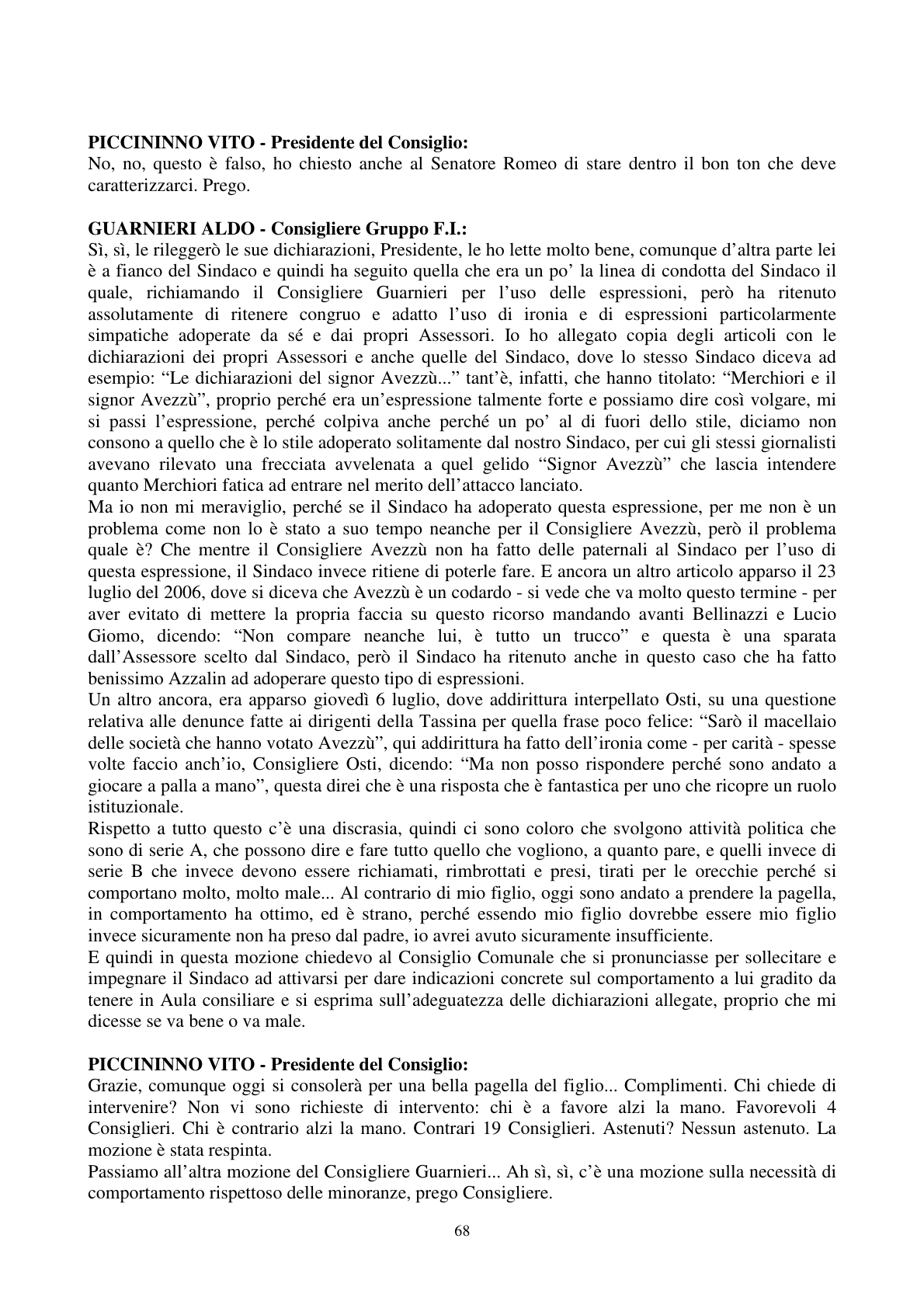 Pagina 69 del verbale