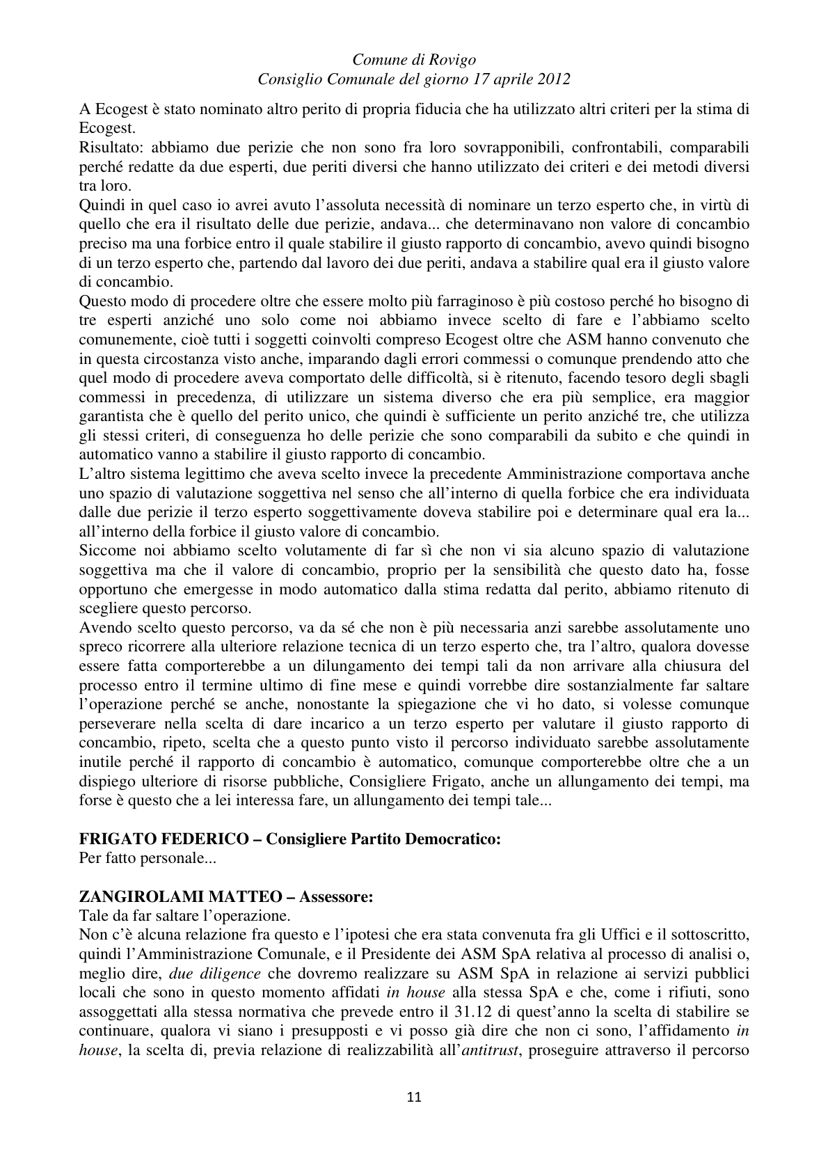 Pagina 11 del verbale
